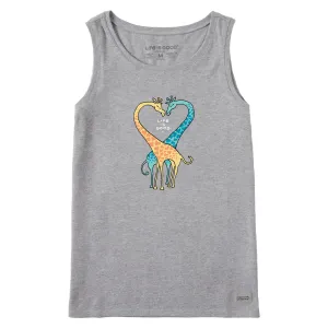 Women's Giraffe Heart Crusher Tank Life is Good