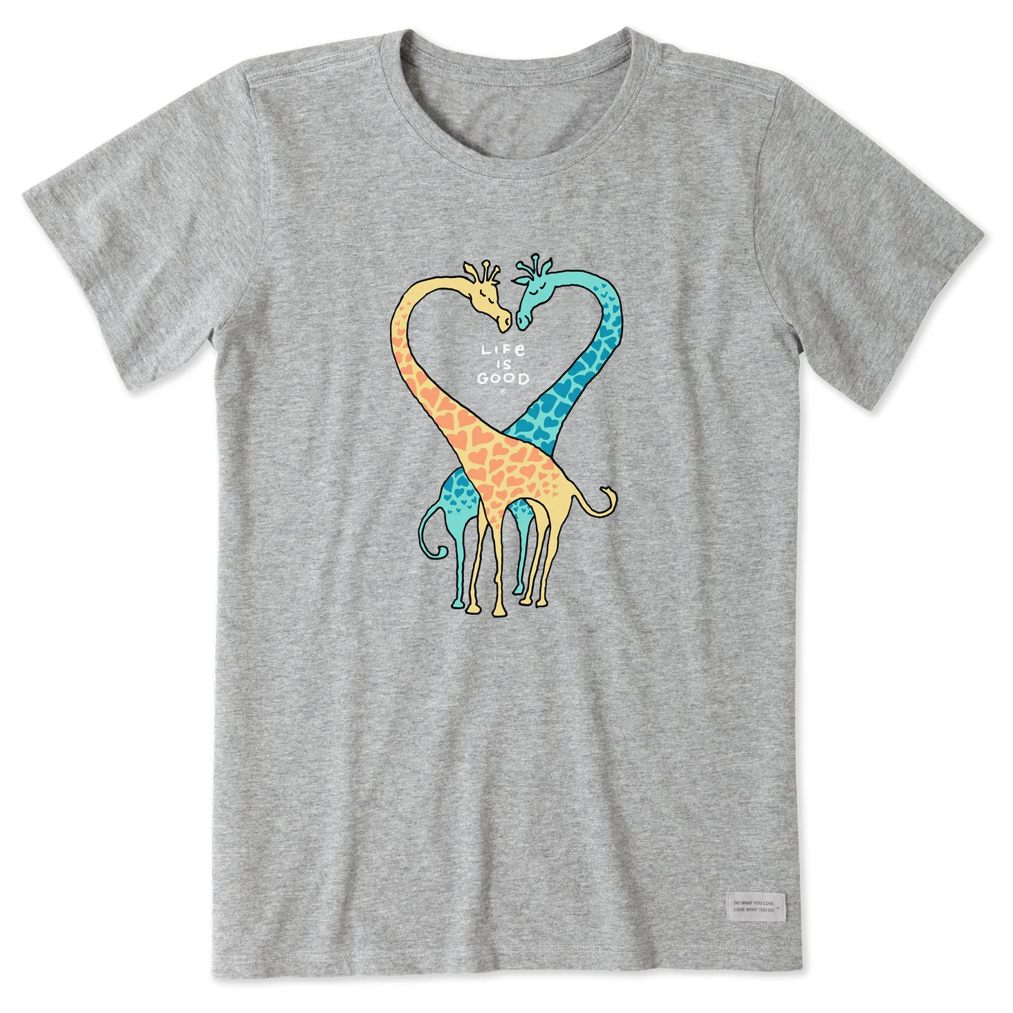 Women's Giraffe Heart Short Sleeve Tee Life is Good