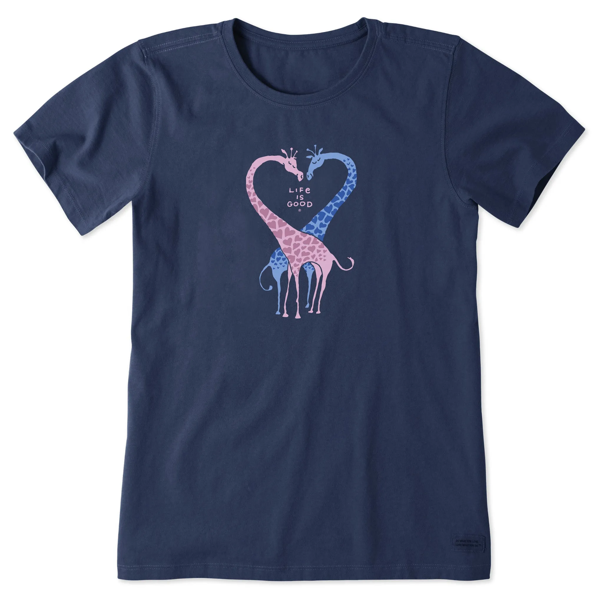 Women's Giraffe Heart Short Sleeve Tee Life is Good