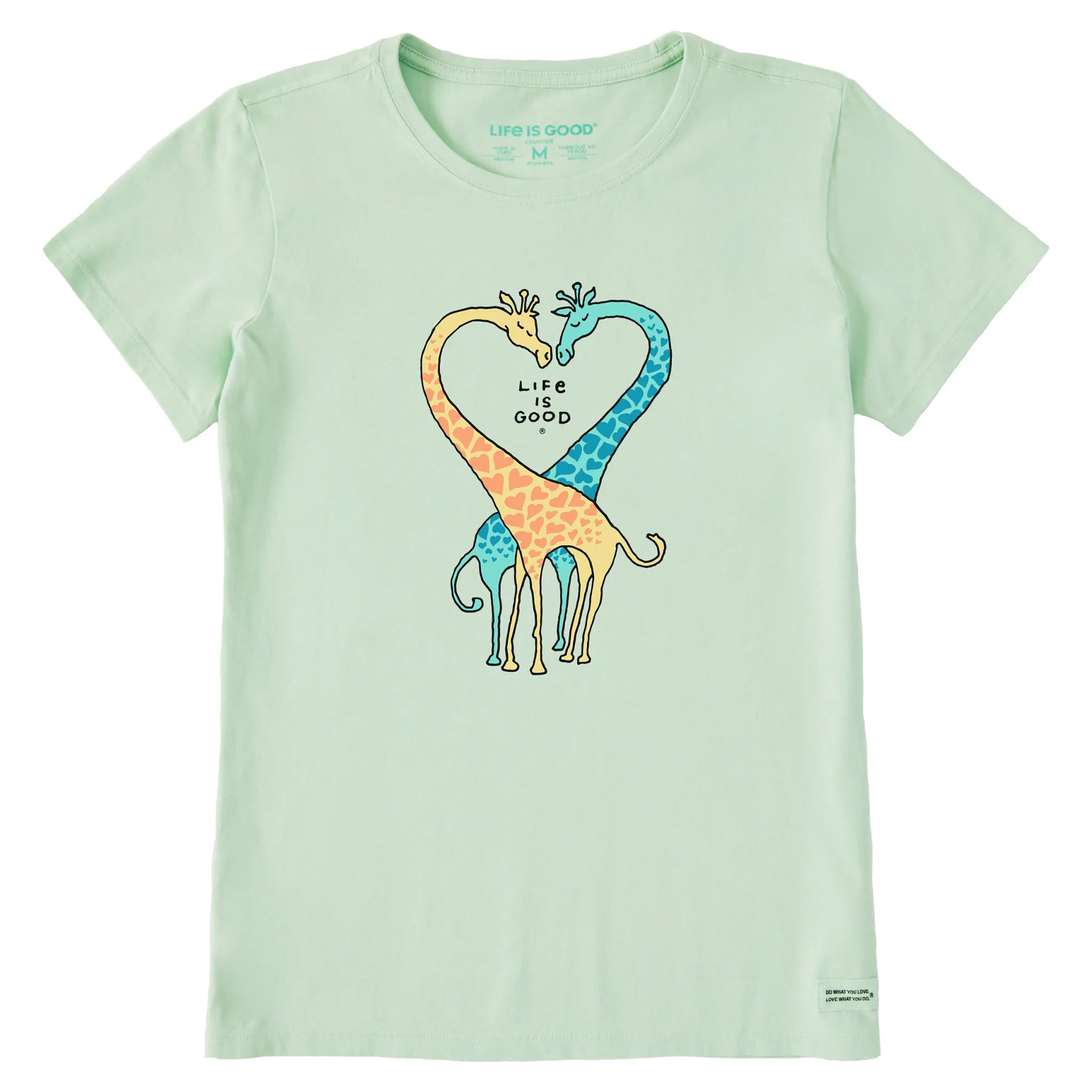Women's Giraffe Heart Short Sleeve Tee Life is Good