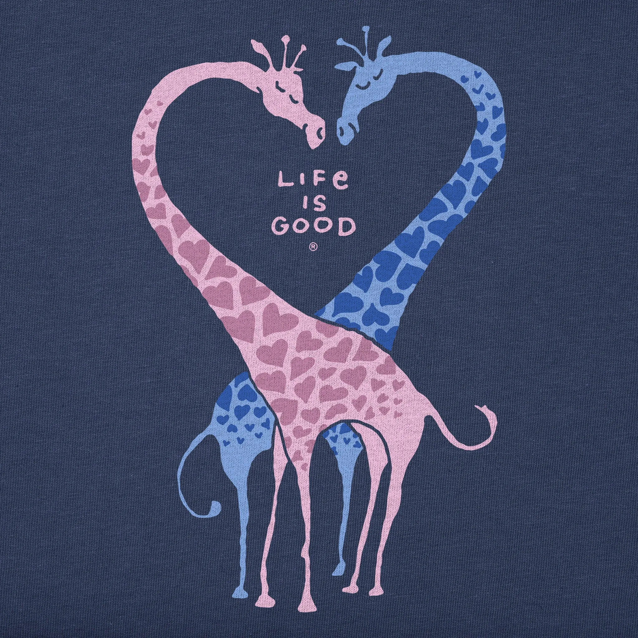 Women's Giraffe Heart Short Sleeve Tee Life is Good