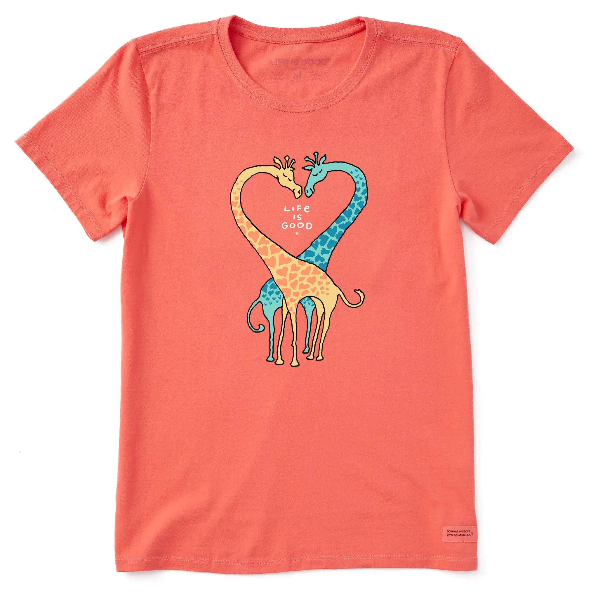 Women's Giraffe Heart Short Sleeve Tee Life is Good