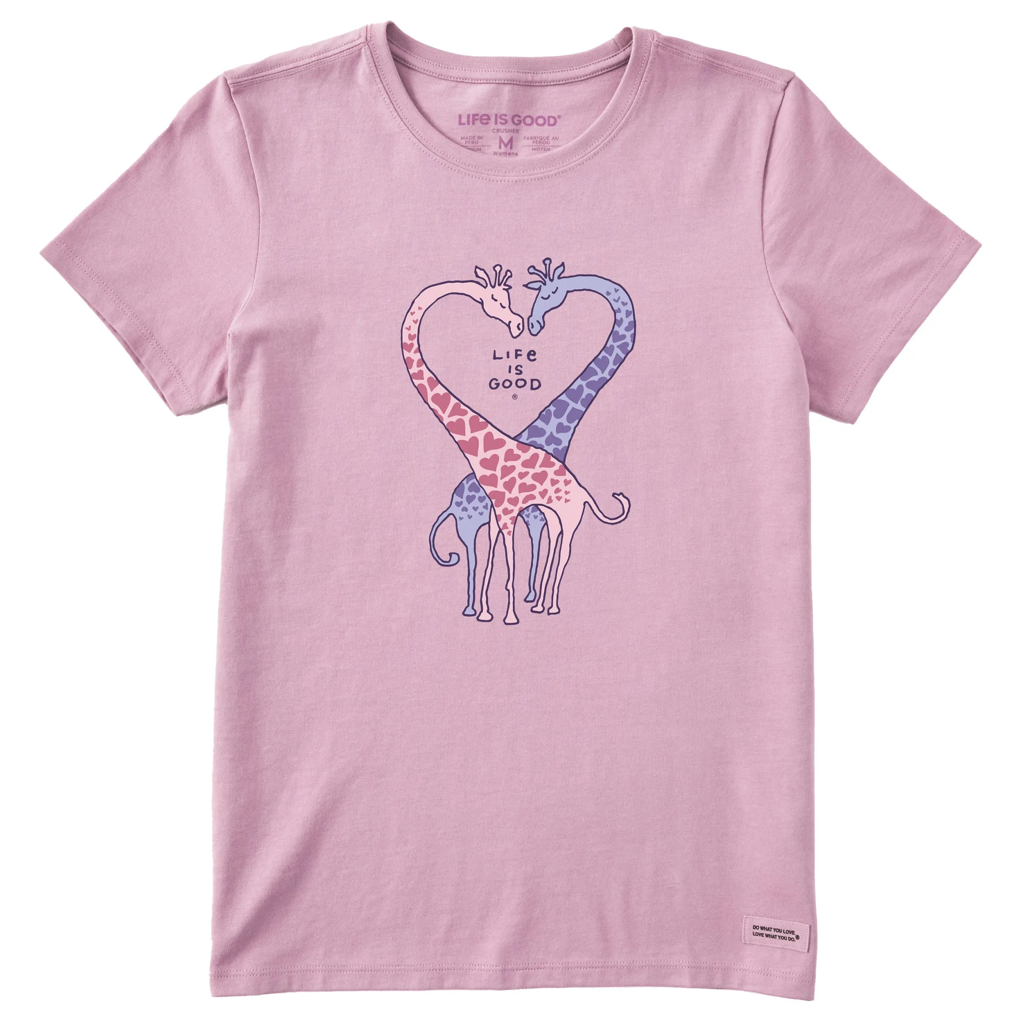 Women's Giraffe Heart Short Sleeve Tee Life is Good