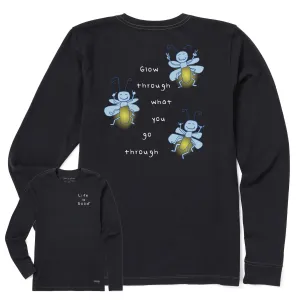 Women's Glow Through Fireflies Long Sleeve Crusher Tee Life is Good