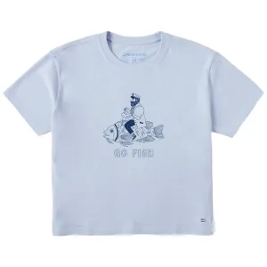 Women's Go Fish Short Sleeve Crusher Boxy Tee Life is Good