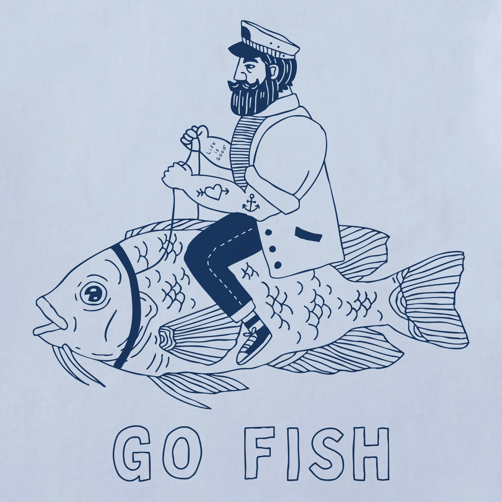 Women's Go Fish Short Sleeve Crusher Boxy Tee Life is Good
