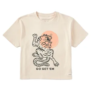 Women's Go Get Em Tiger Short Sleeve Crusher Boxy Tee Life is Good