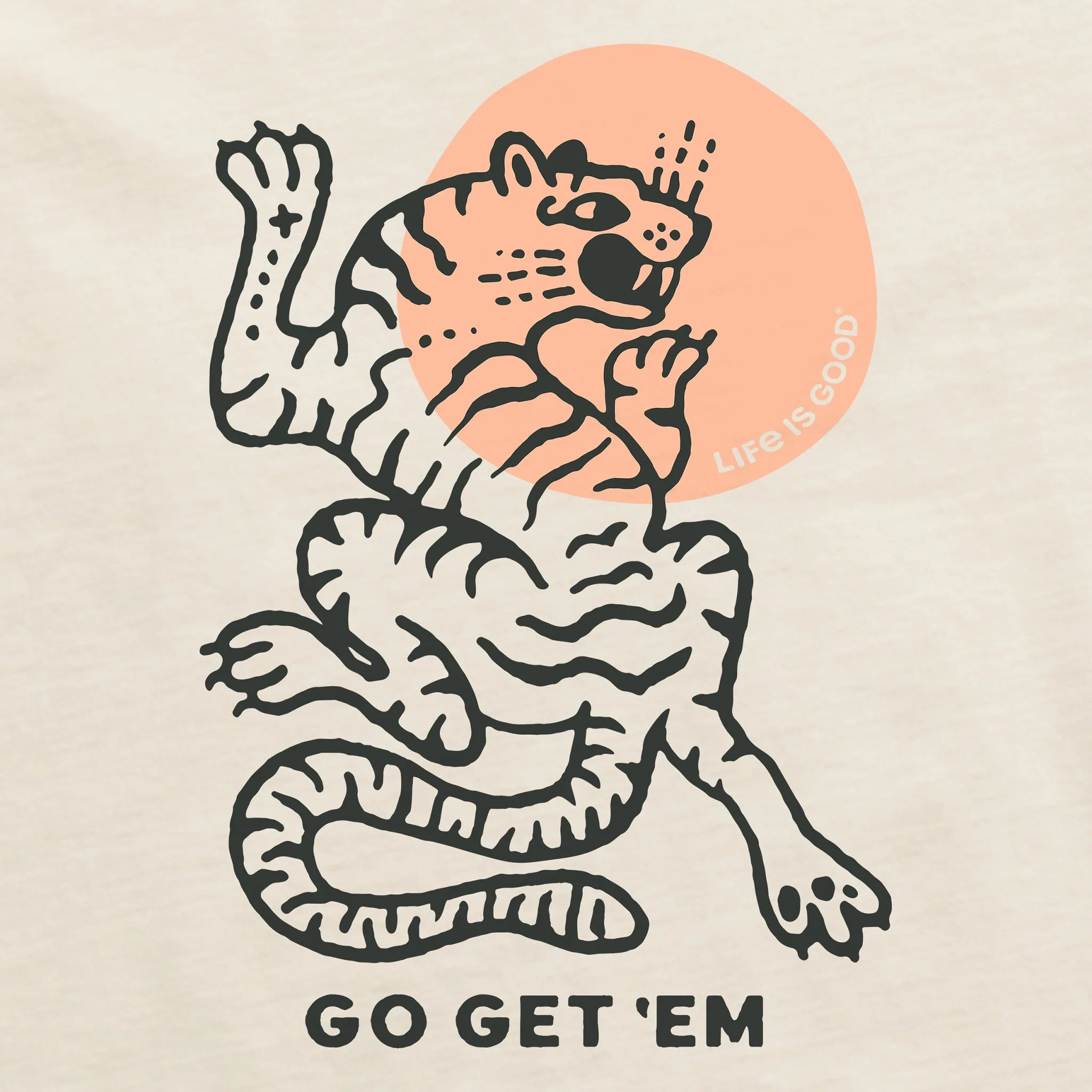Women's Go Get Em Tiger Short Sleeve Crusher Boxy Tee Life is Good
