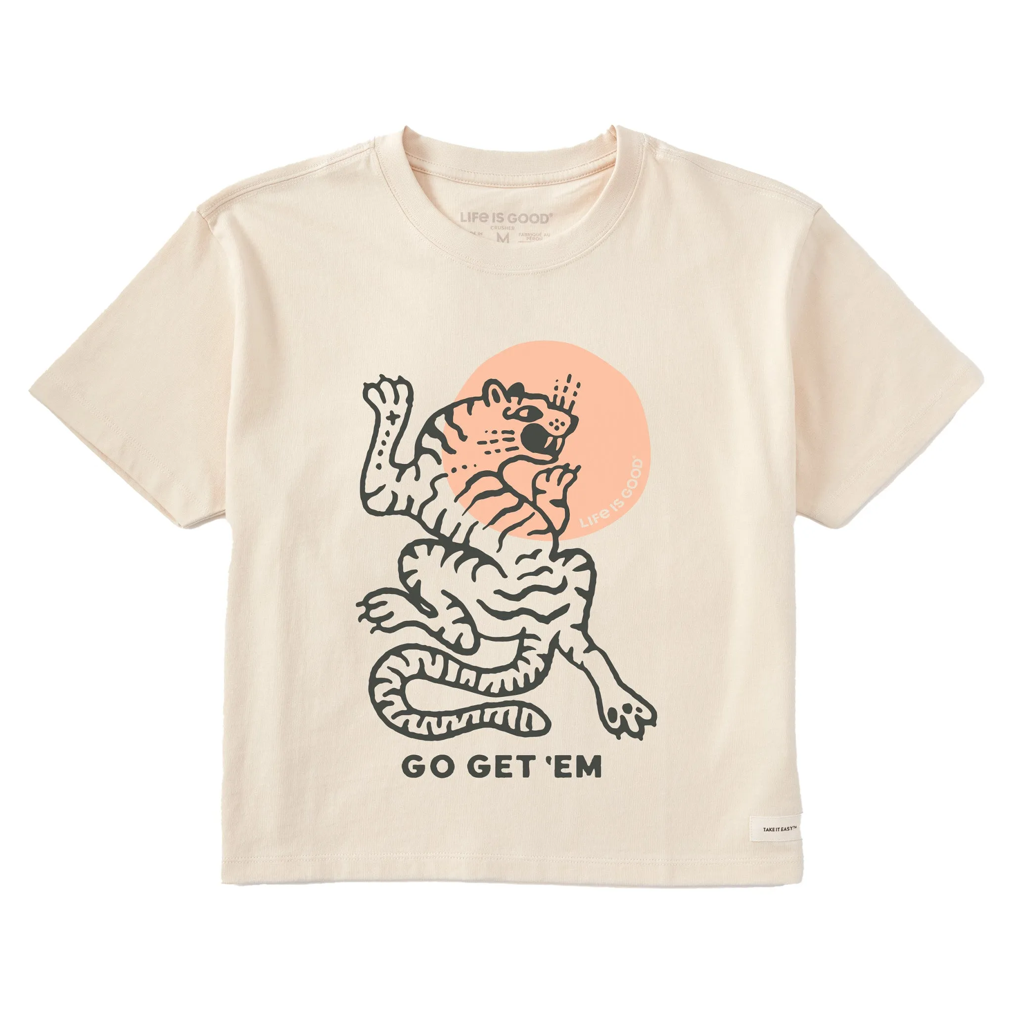 Women's Go Get Em Tiger Short Sleeve Crusher Boxy Tee Life is Good