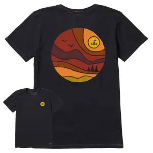 Women's Golden Hour Landscape Short Sleeve Tee Life is Good