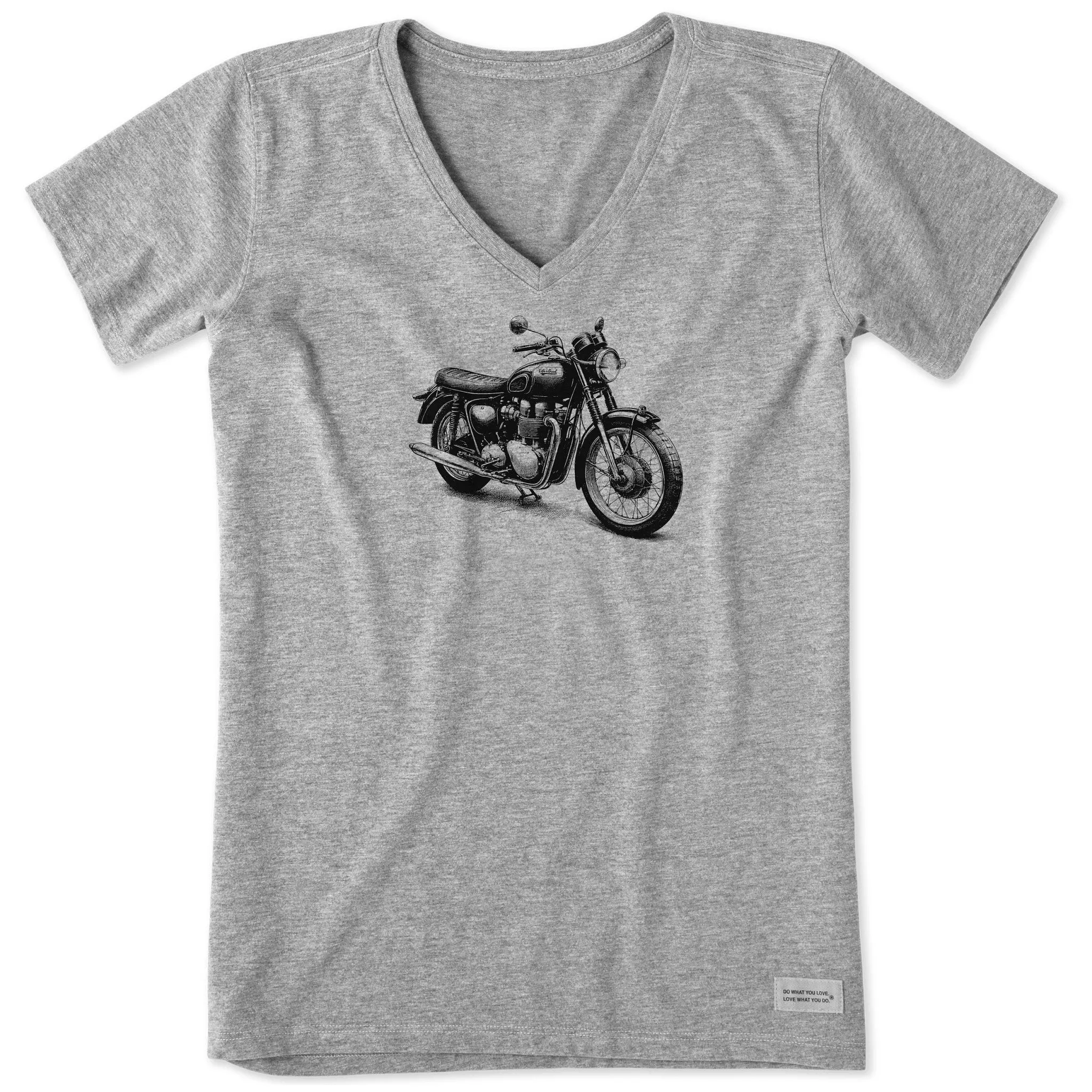 Women's Good Ride Motorcycle Short Sleeve Crusher Vee Life is Good