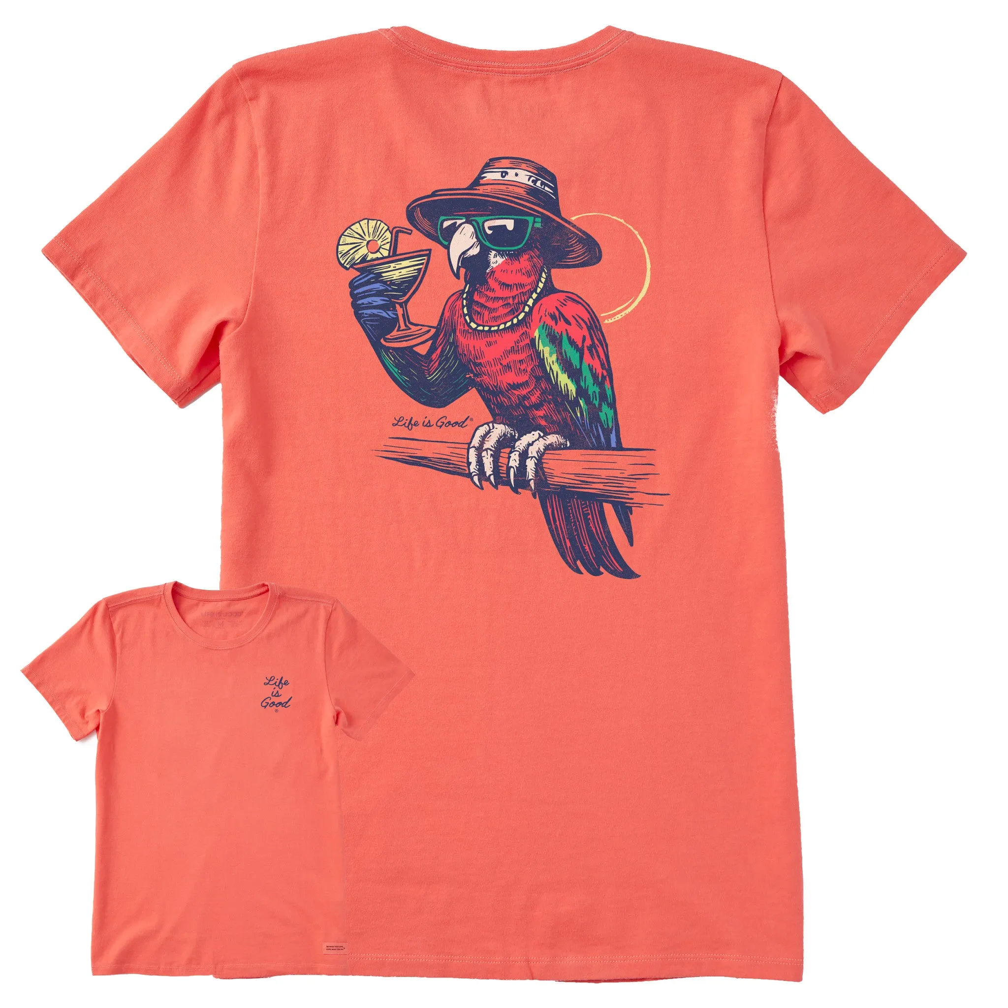 Women's Good Vibes Parrot Short Sleeve Crusher Tee Life is Good