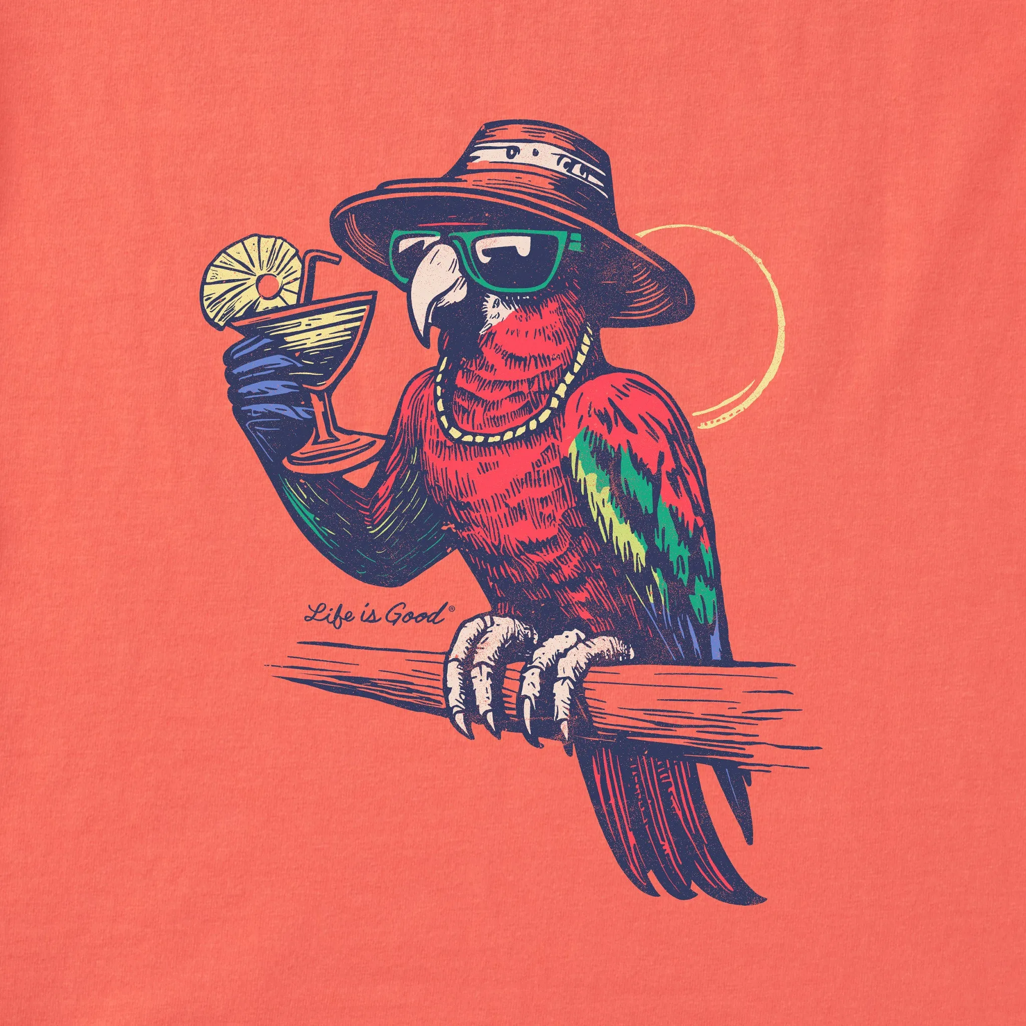 Women's Good Vibes Parrot Short Sleeve Crusher Tee Life is Good