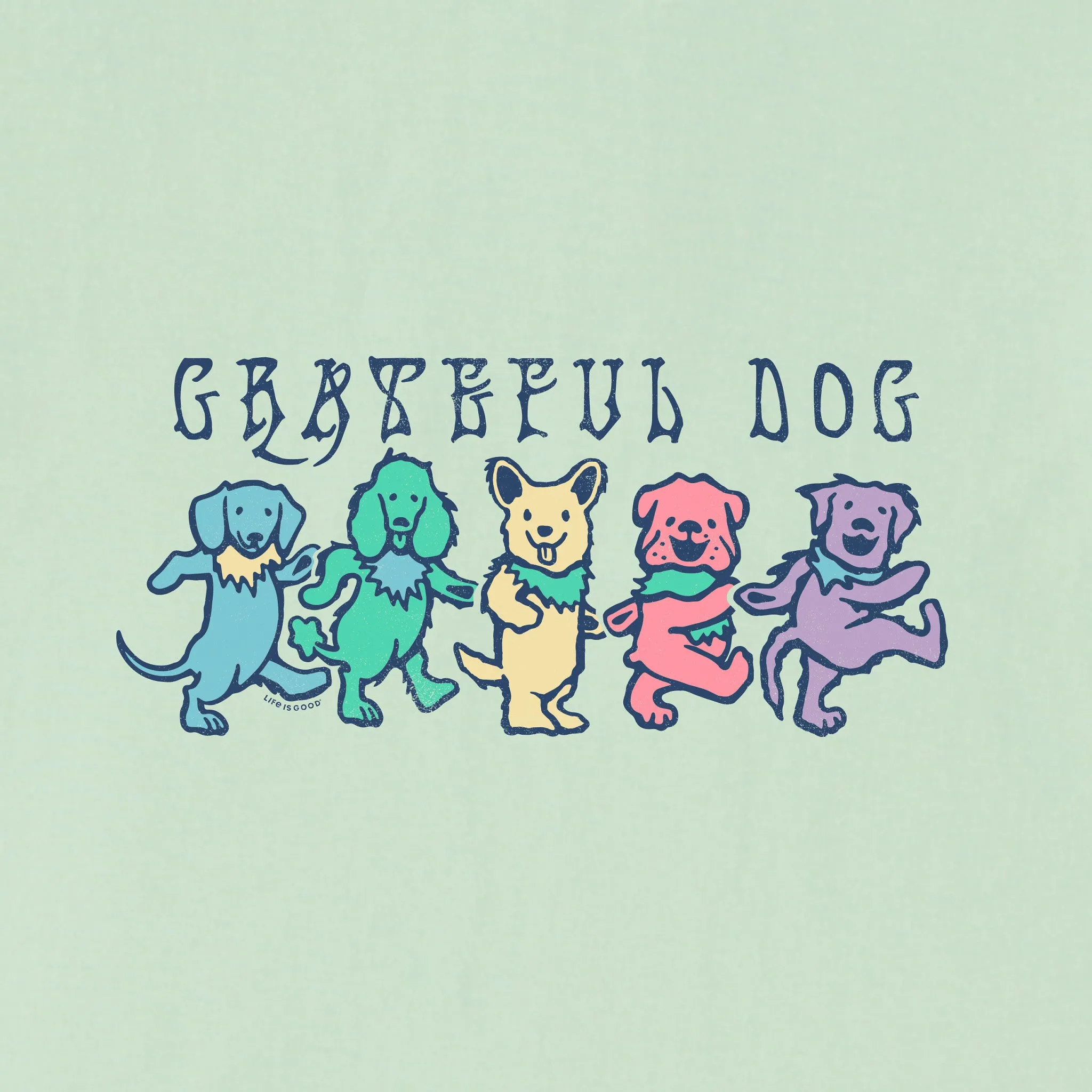 Women's Grateful Dog Crusher Boxy Hoodie Life is Good