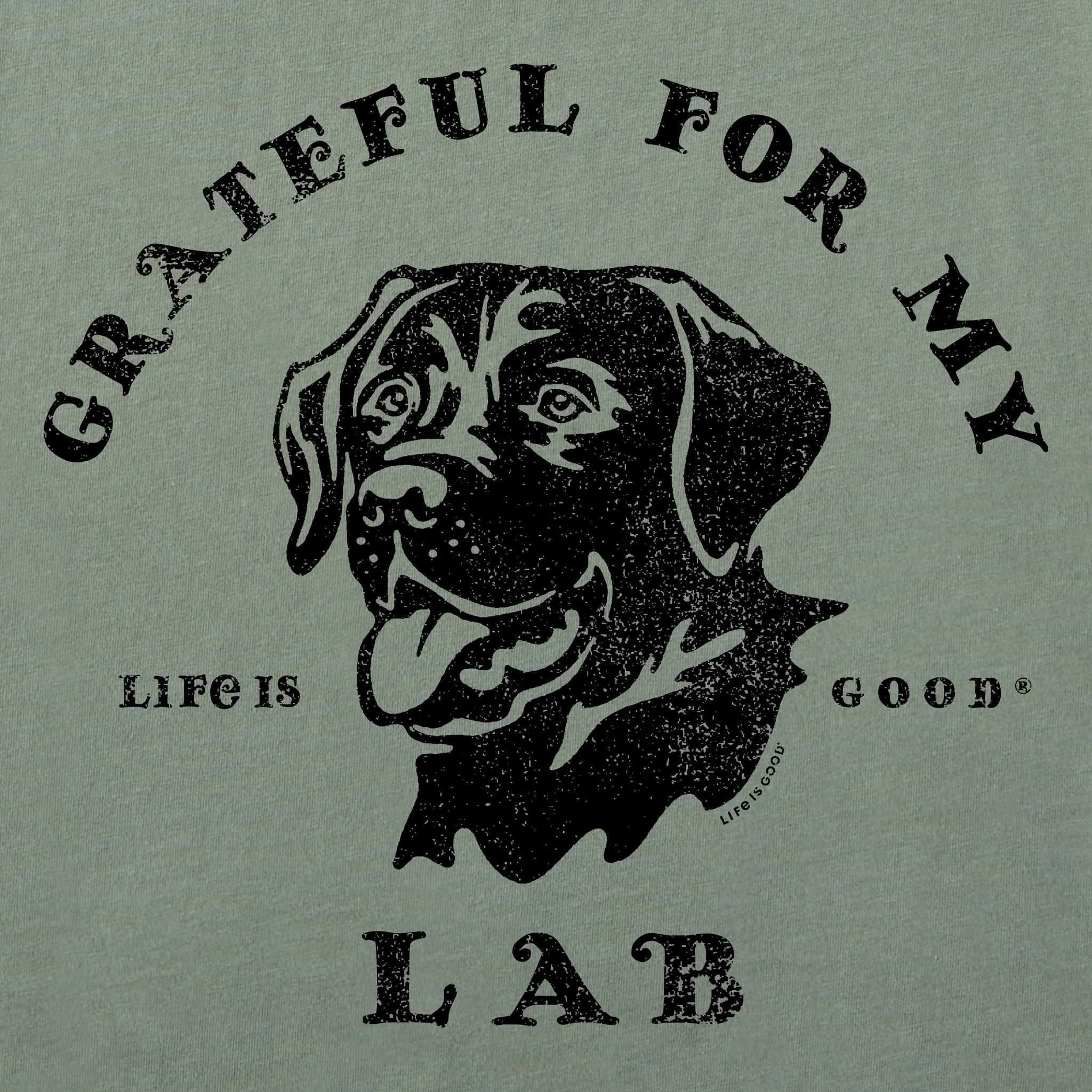 Women's Grateful for my Lab Short Sleeve Crusher Tee Life is Good