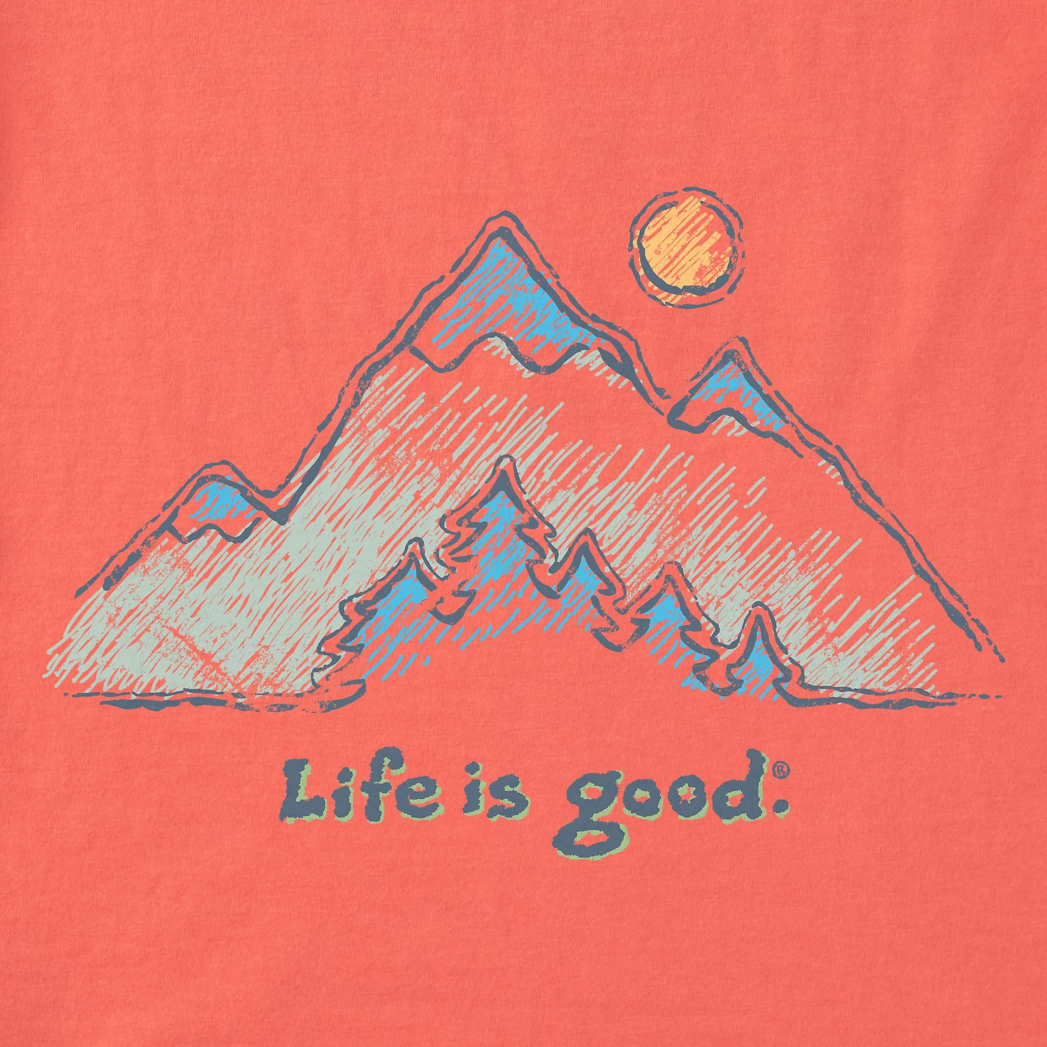 Women's Green Mountains Short Sleeve Tee Life is Good