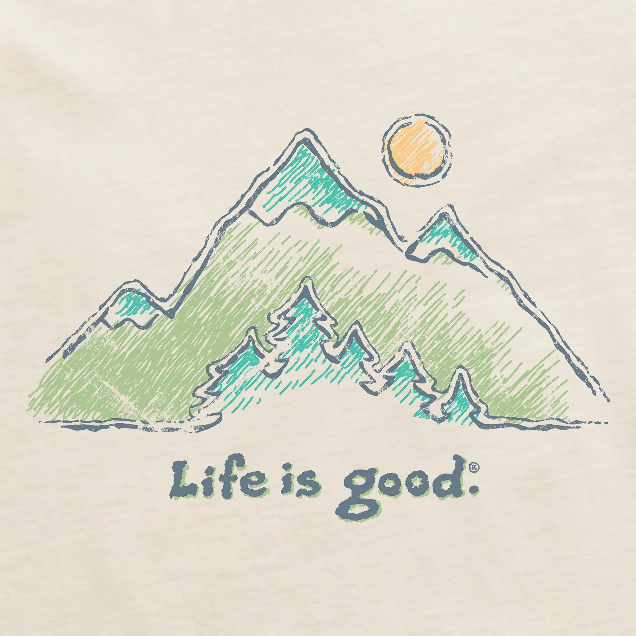 Women's Green Mountains Short Sleeve Tee Life is Good