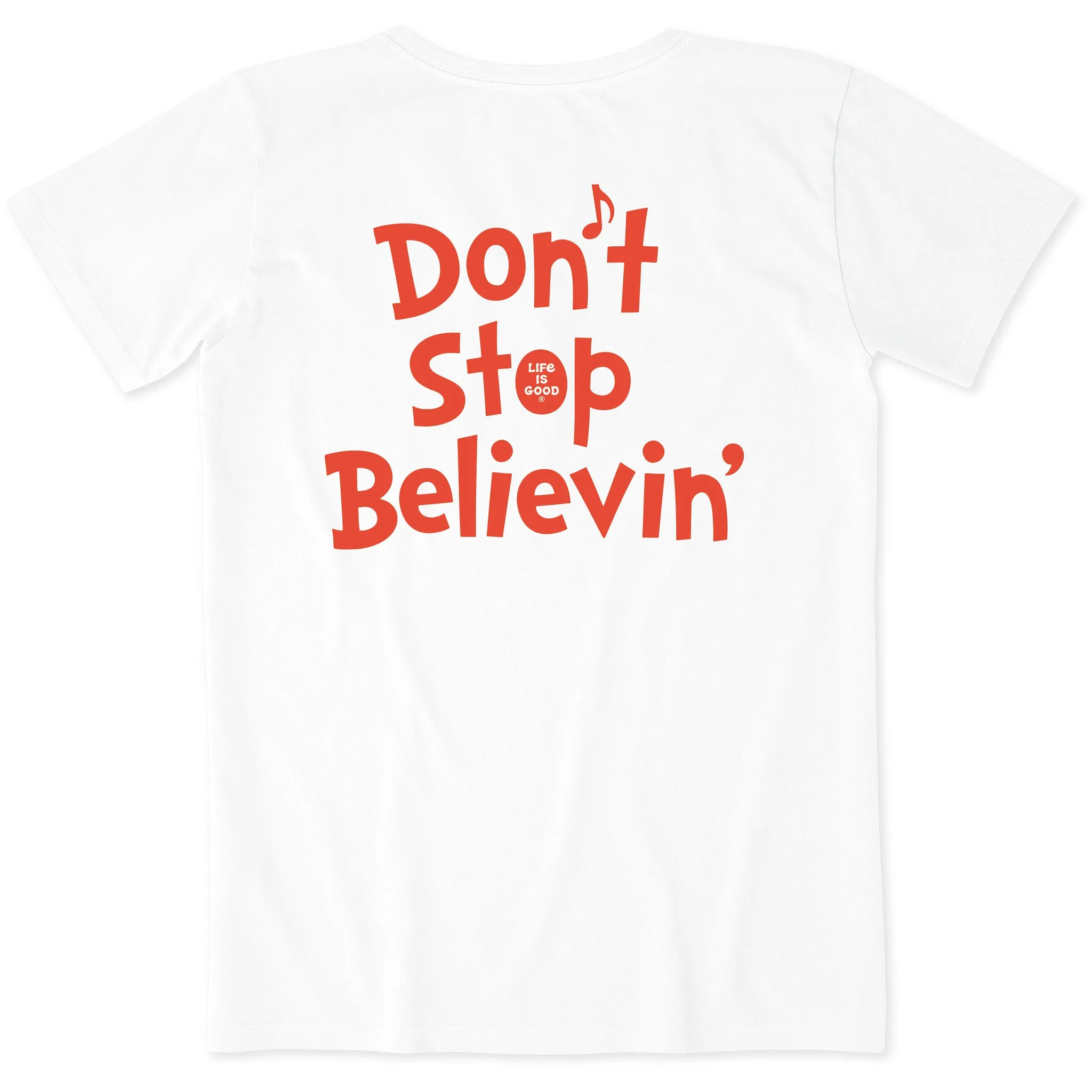 Women's Grinch and Max Dont Stop Believin Short Sleeve Crusher Tee Life is Good