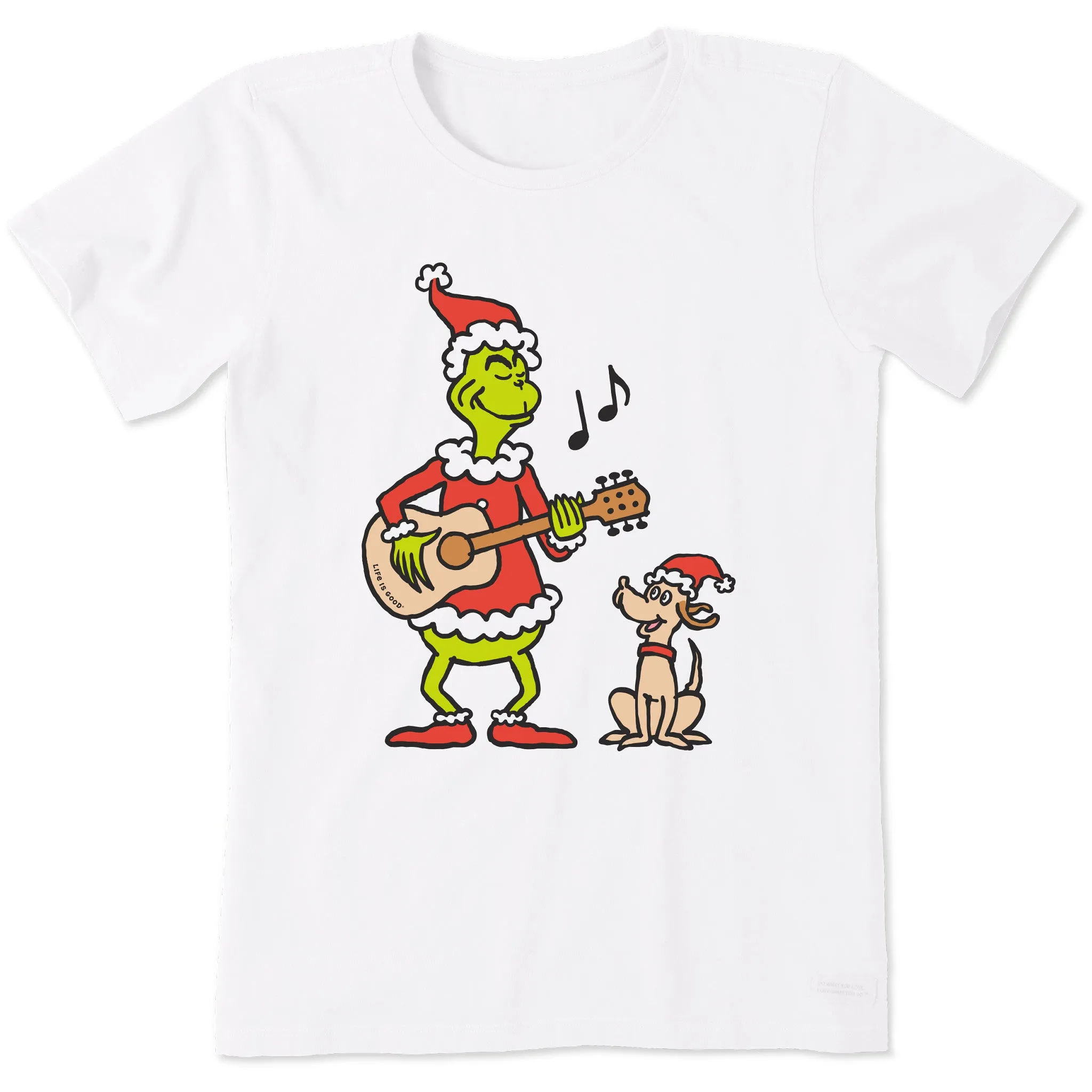 Women's Grinch and Max Dont Stop Believin Short Sleeve Crusher Tee Life is Good