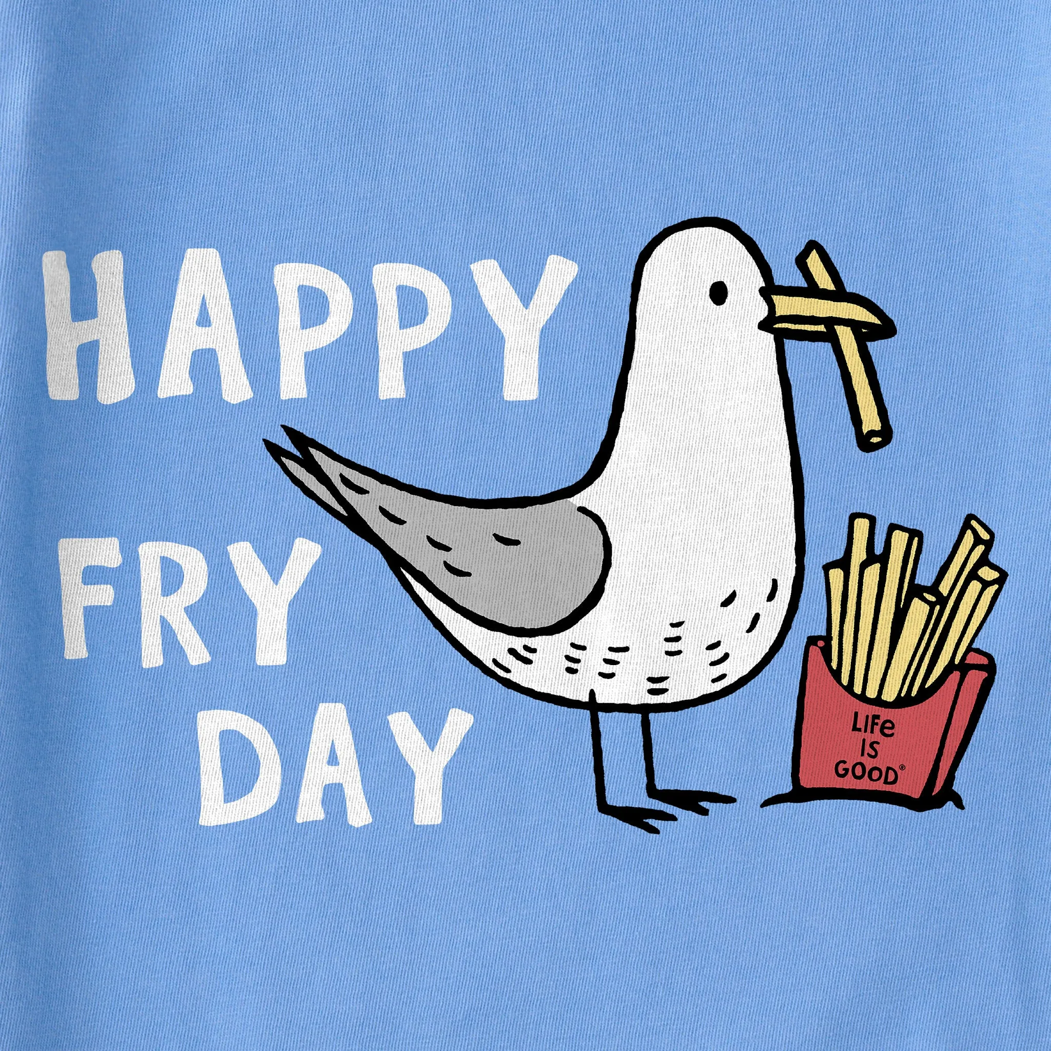 Women's Happy Fry Day Short Sleeve Crusher Boxy Tee Life is Good