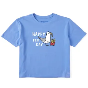 Women's Happy Fry Day Short Sleeve Crusher Boxy Tee Life is Good