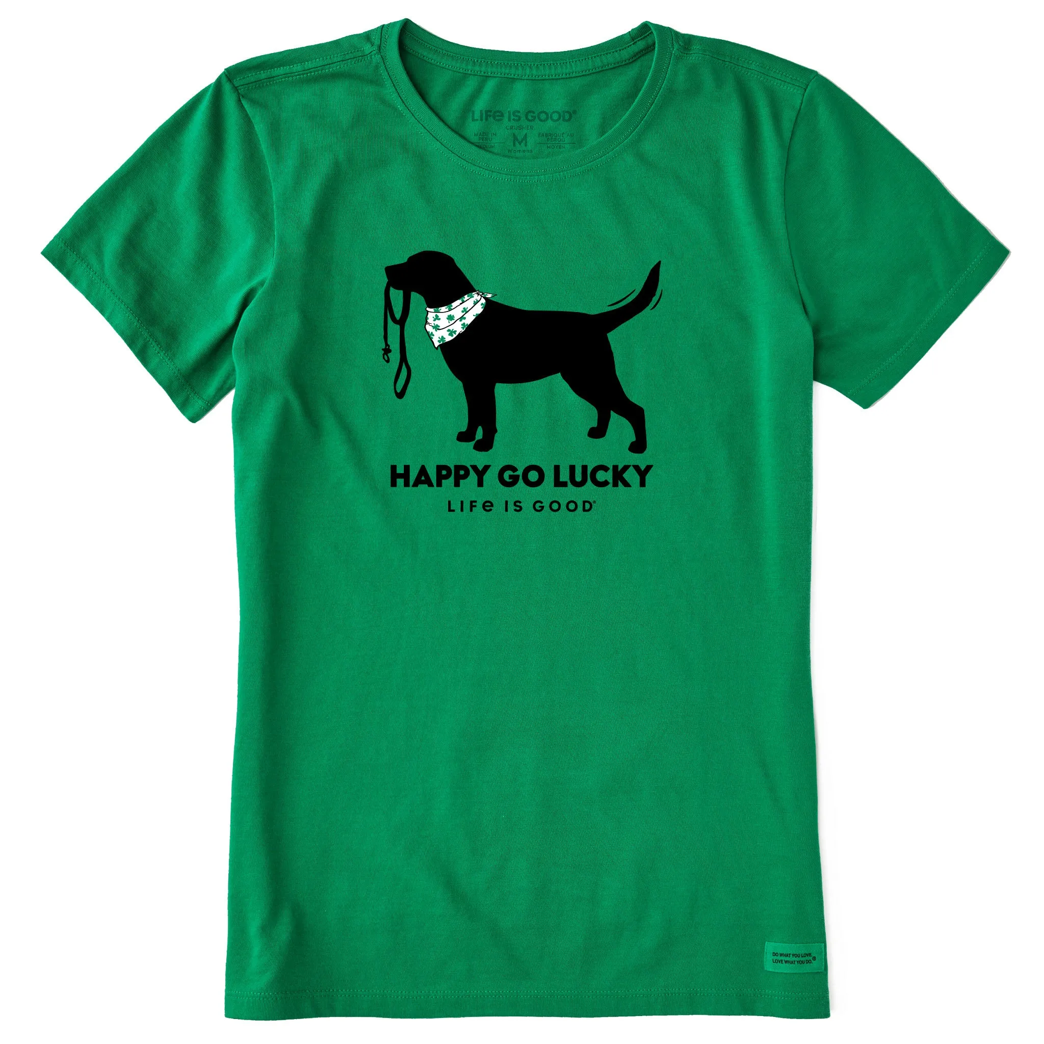 Women's Happy Go Lucky Lab Short Sleeve Crusher Tee Life is Good