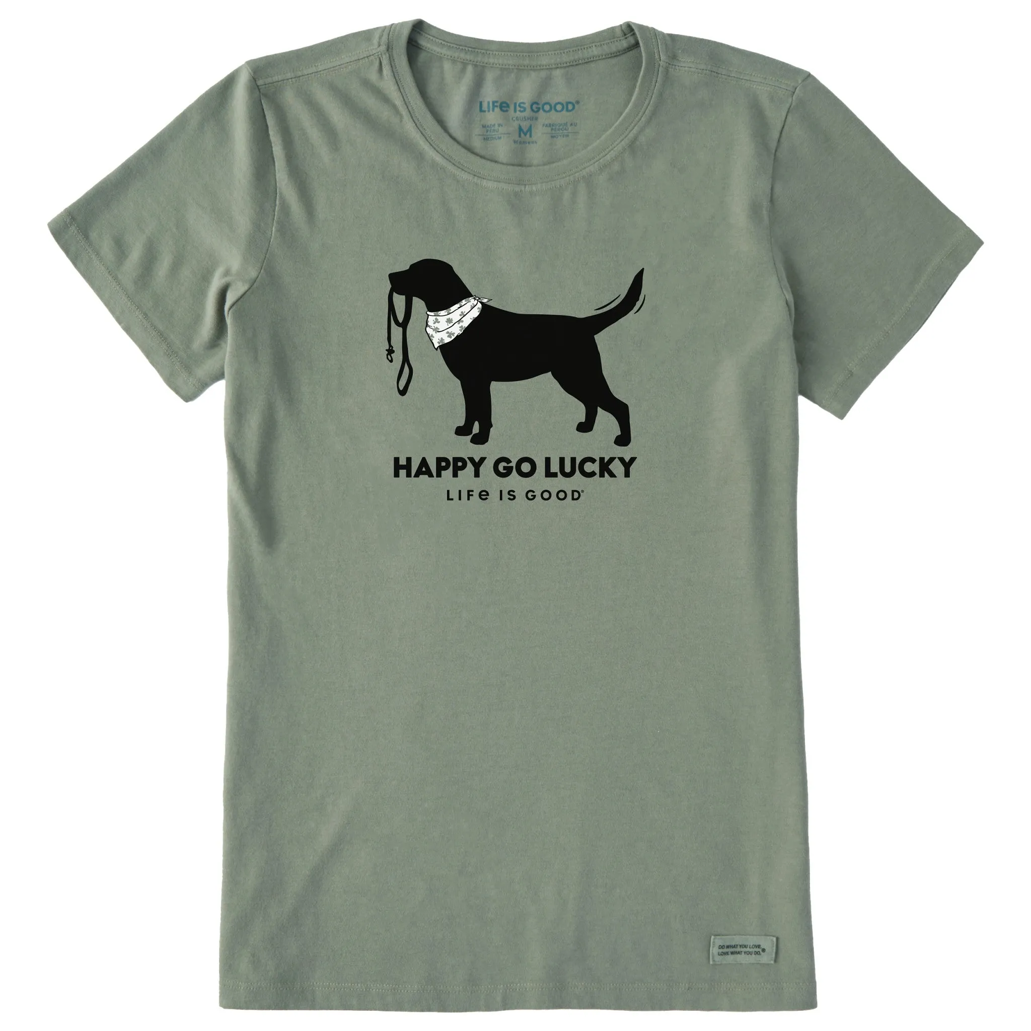 Women's Happy Go Lucky Lab Short Sleeve Crusher Tee Life is Good