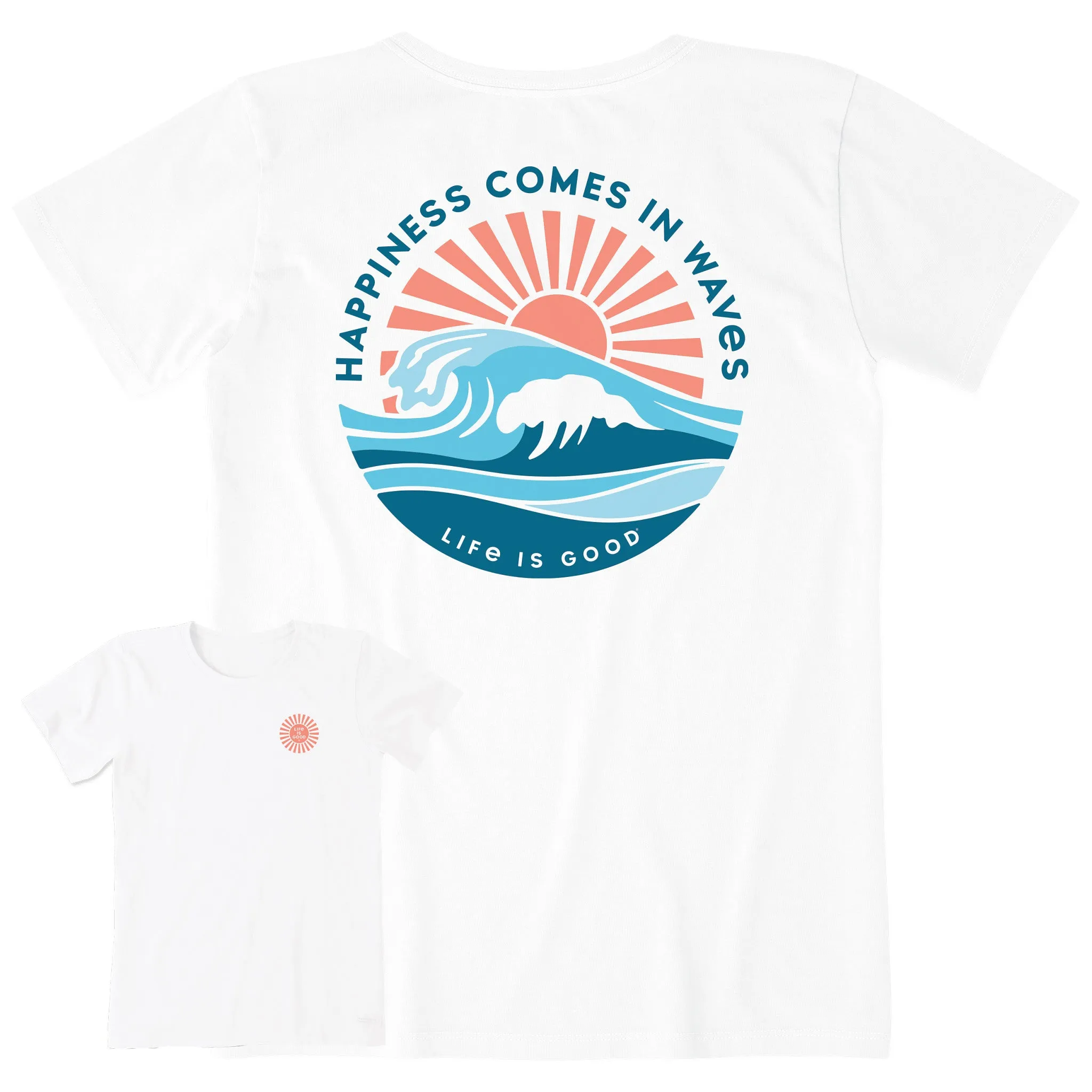 Women's Happy Waves Short Sleeve Tee Life is Good