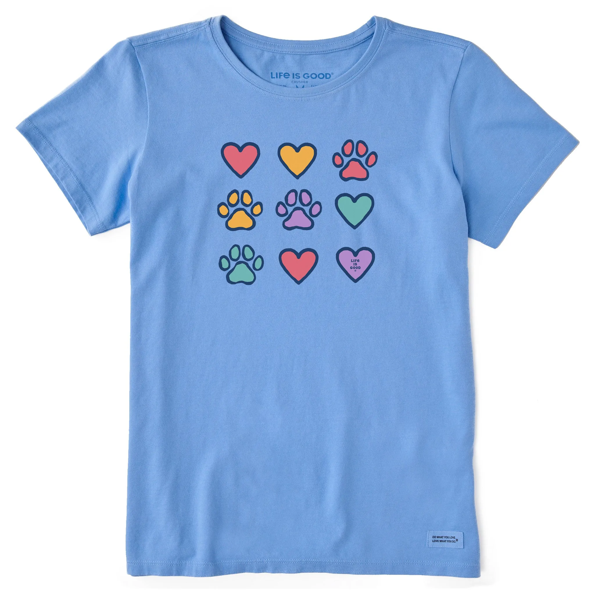 Women's Hearts & Paws Short Sleeve Crusher Tee Life is Good