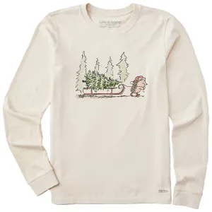 Women's Hedgehog Sled Long Sleeve Crusher Tee Life is Good