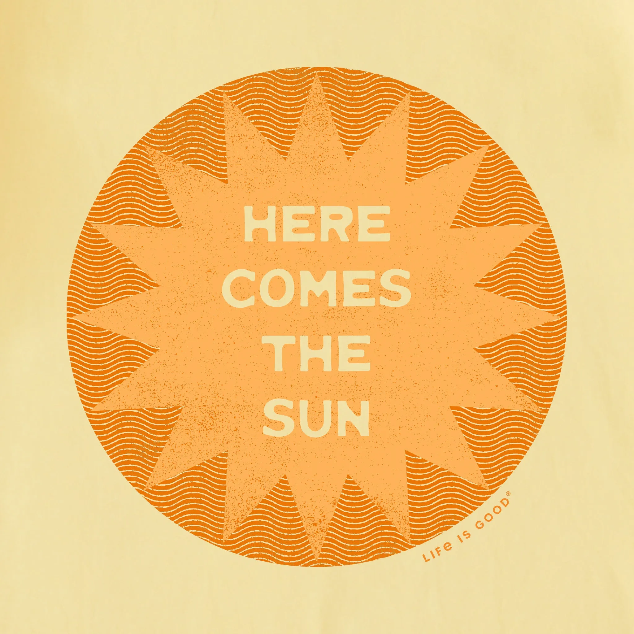 Women's Here Comes the Sun Geo Short Sleeve Crusher Tee Life is Good