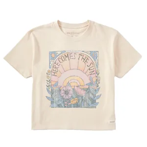 Women's Here Comes The Sun Hippie Short Sleeve Crusher Boxy Tee Life is Good