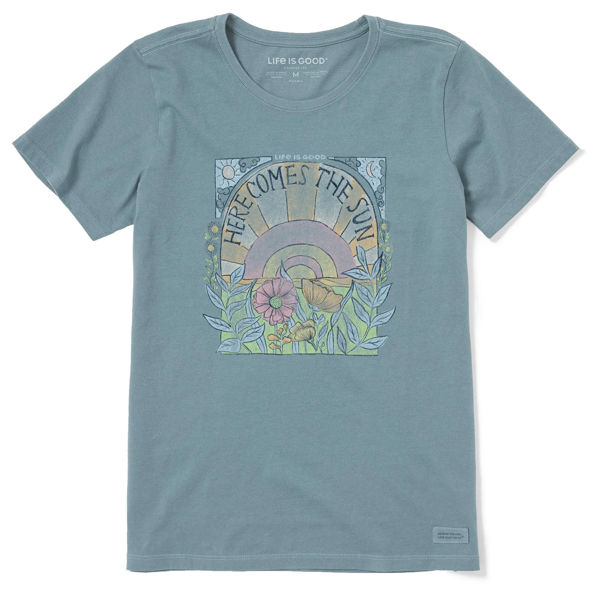 Women's Here Comes The Sun Hippie Short Sleeve Tee Life is Good