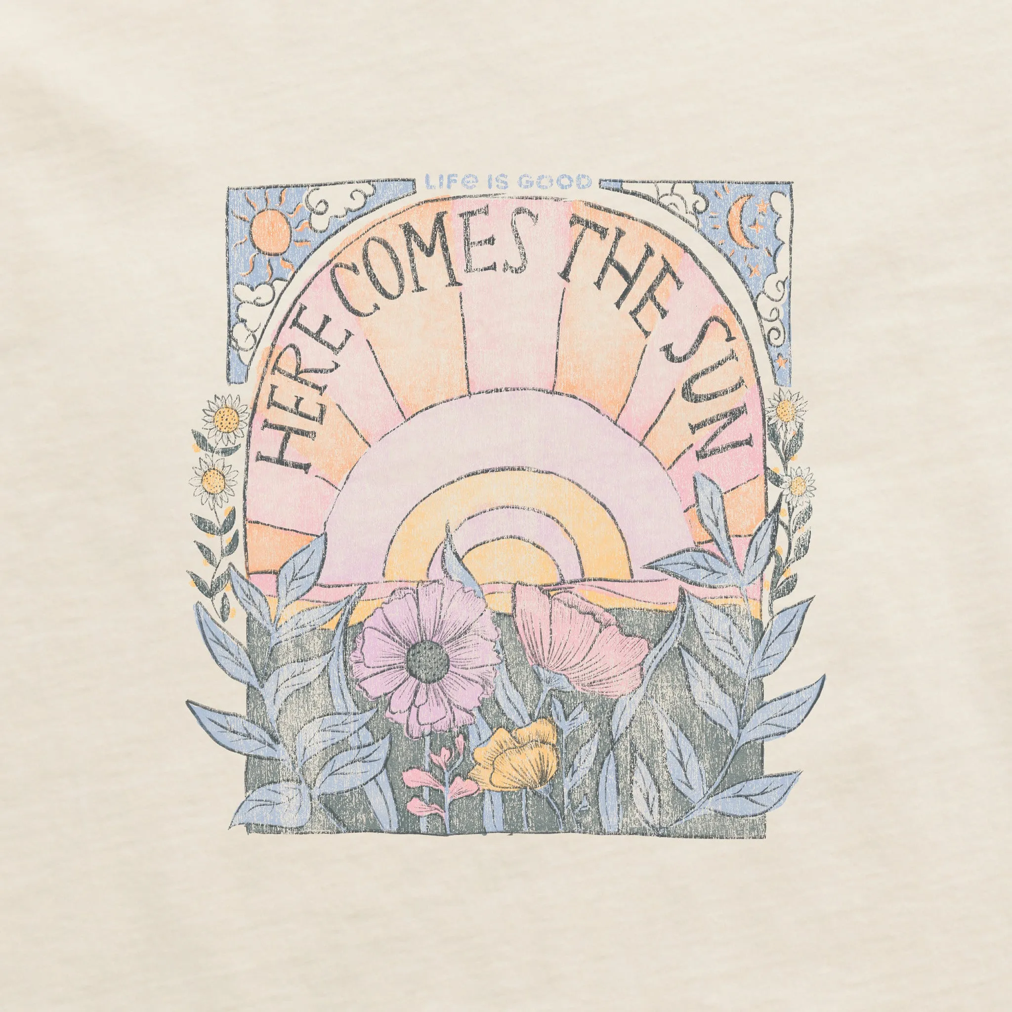 Women's Here Comes The Sun Hippie Short Sleeve Tee Life is Good