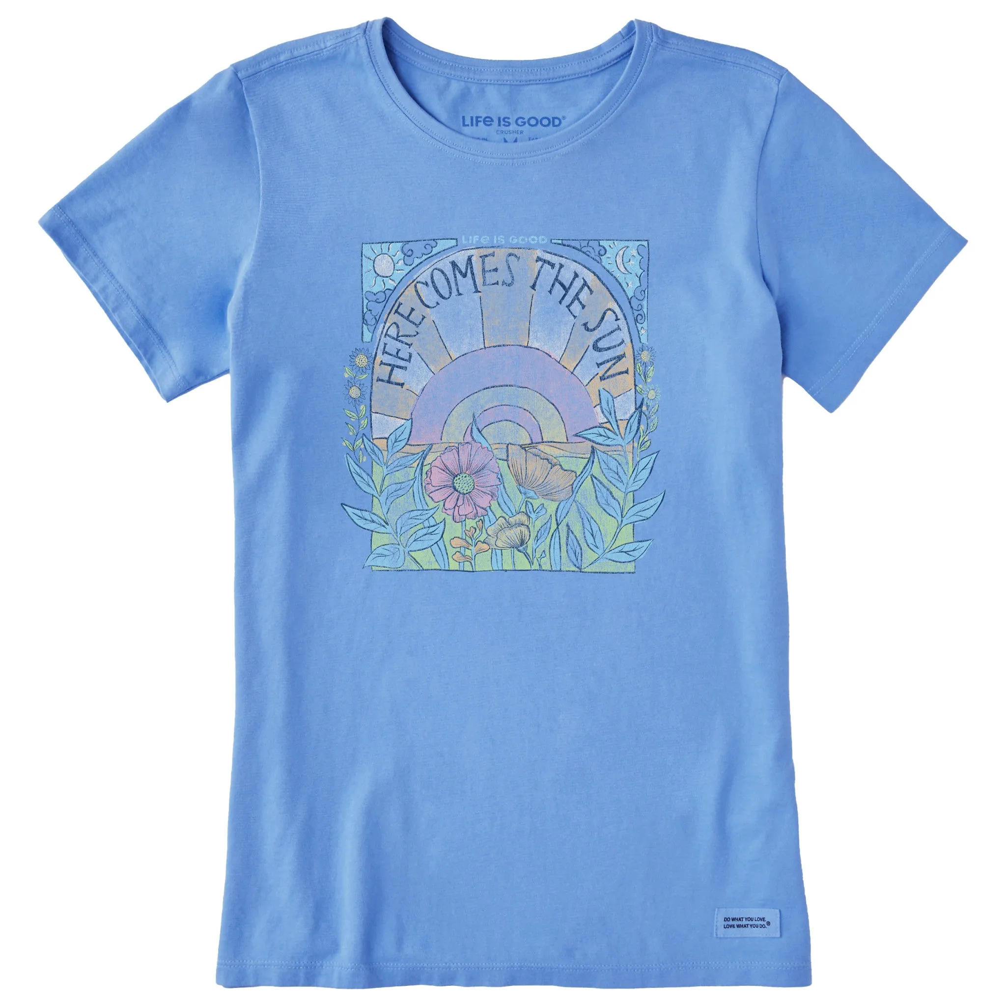 Women's Here Comes The Sun Hippie Short Sleeve Tee Life is Good