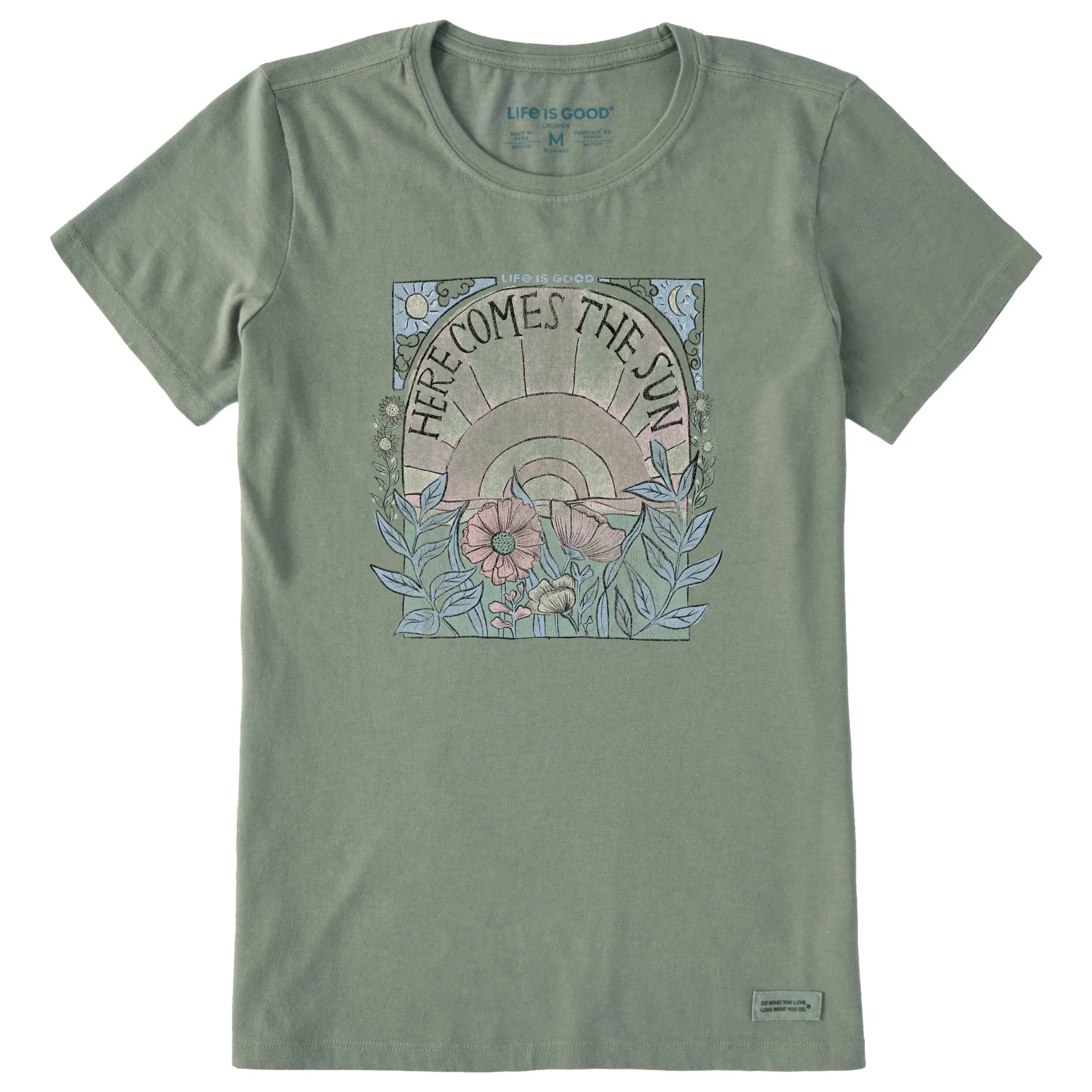 Women's Here Comes The Sun Hippie Short Sleeve Tee Life is Good