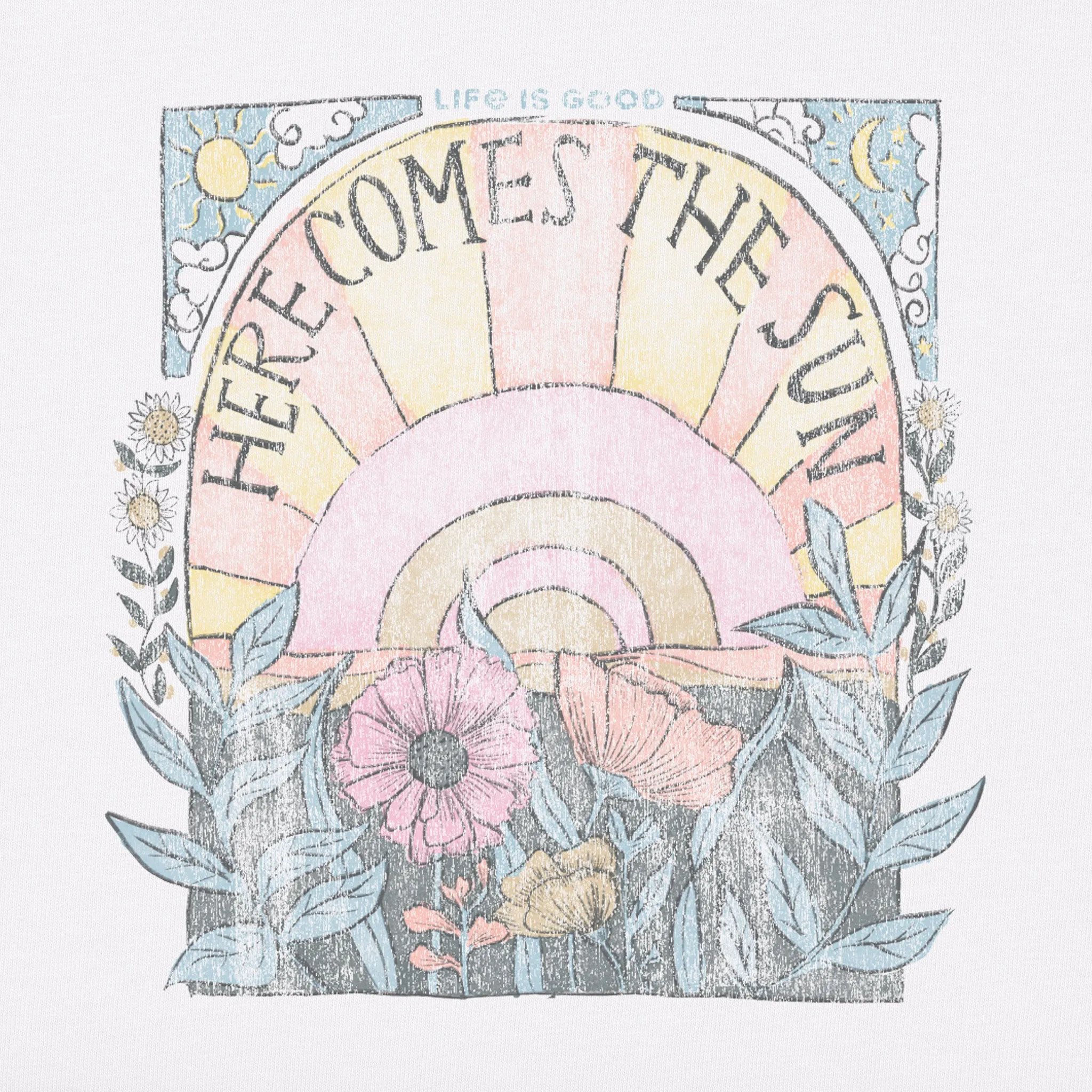 Women's Here Comes The Sun Hippie Short Sleeve Tee Life is Good