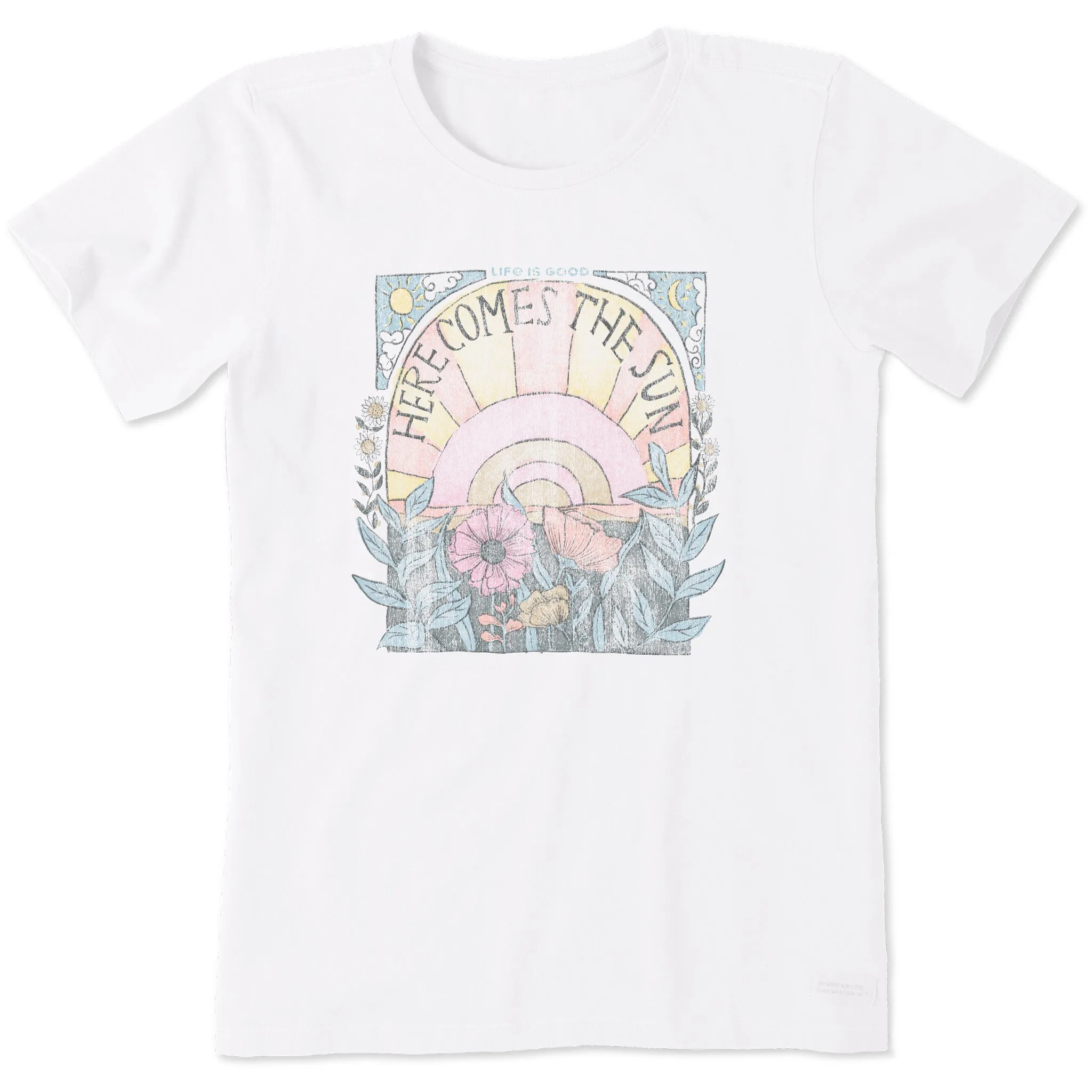 Women's Here Comes The Sun Hippie Short Sleeve Tee Life is Good