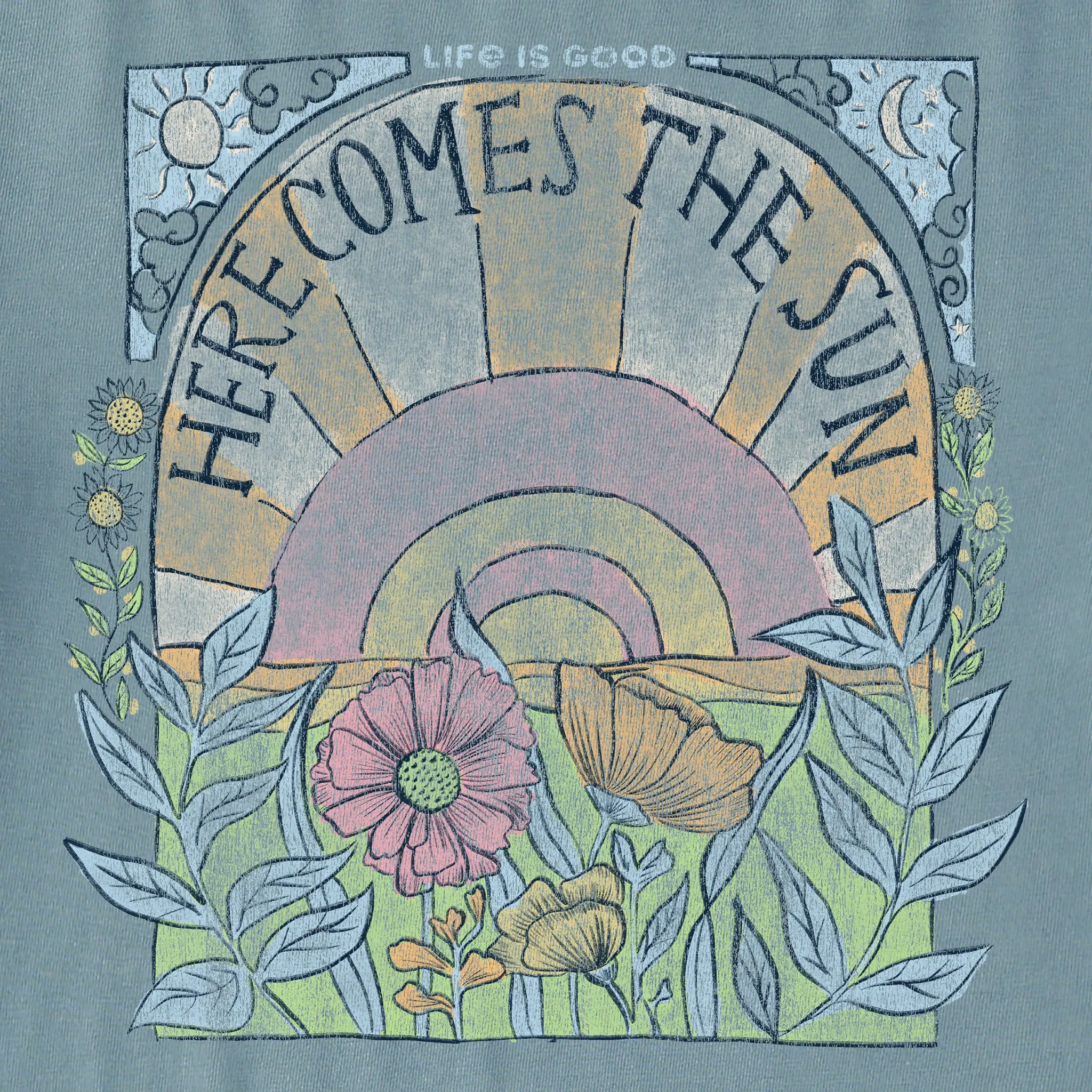 Women's Here Comes The Sun Hippie Short Sleeve Tee Life is Good