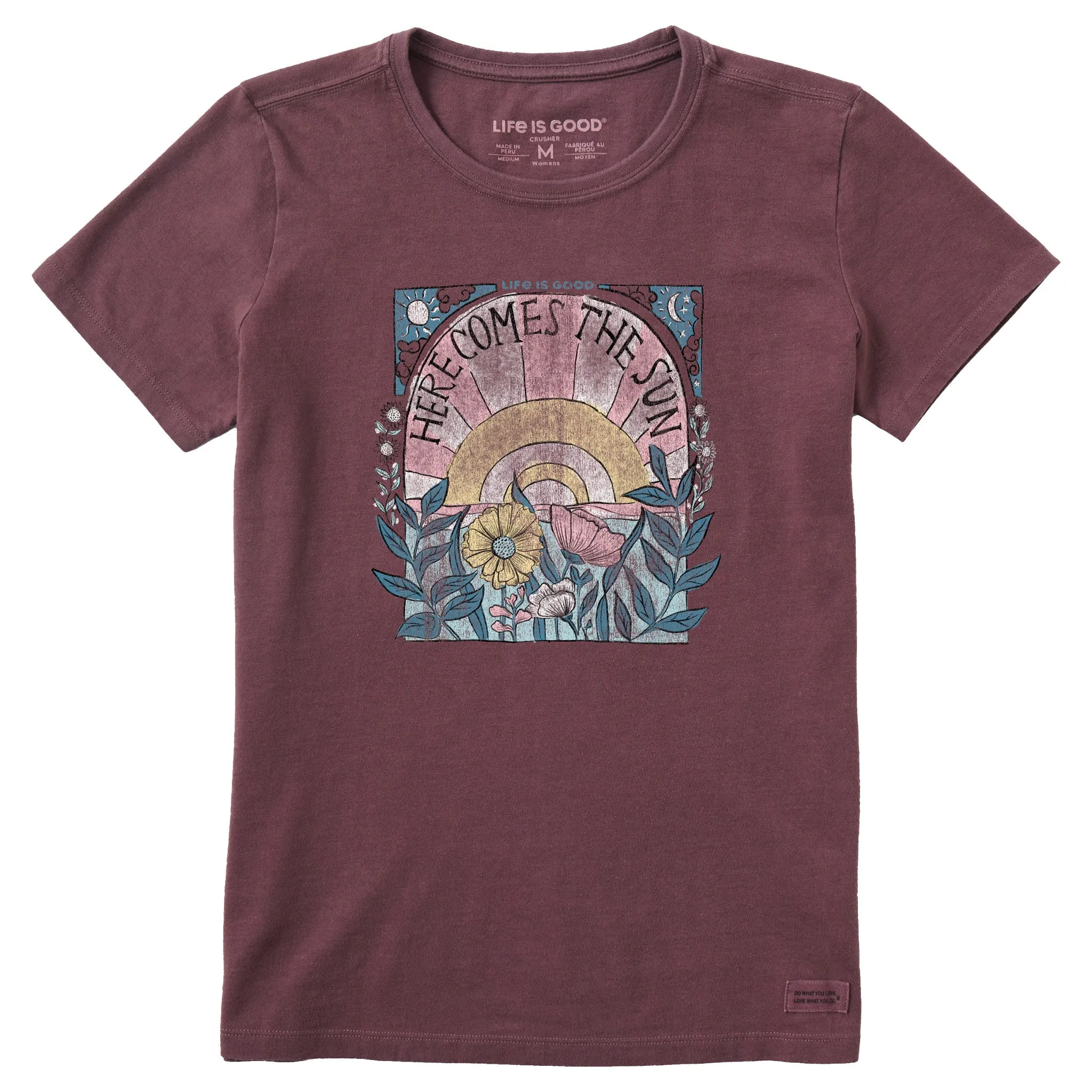 Women's Here Comes The Sun Hippie Short Sleeve Tee Life is Good