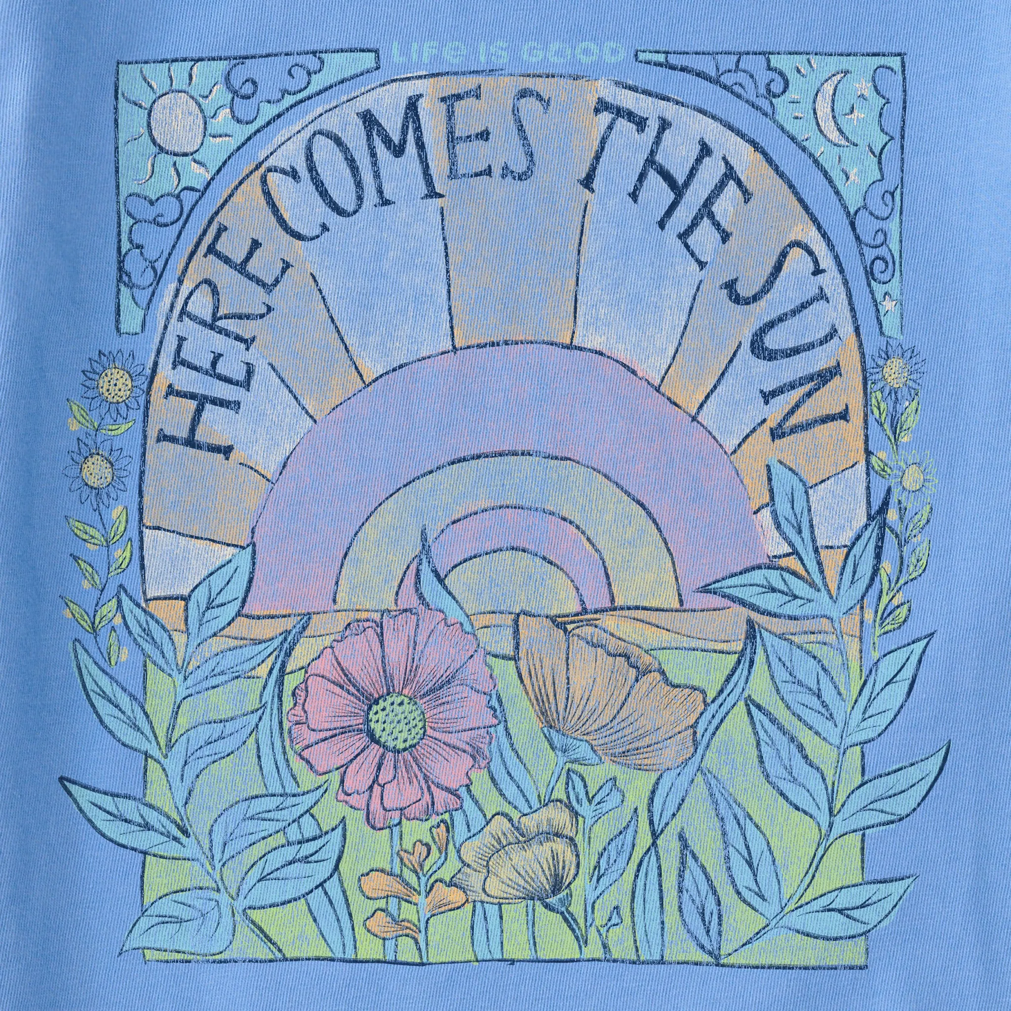 Women's Here Comes The Sun Hippie Short Sleeve Tee Life is Good