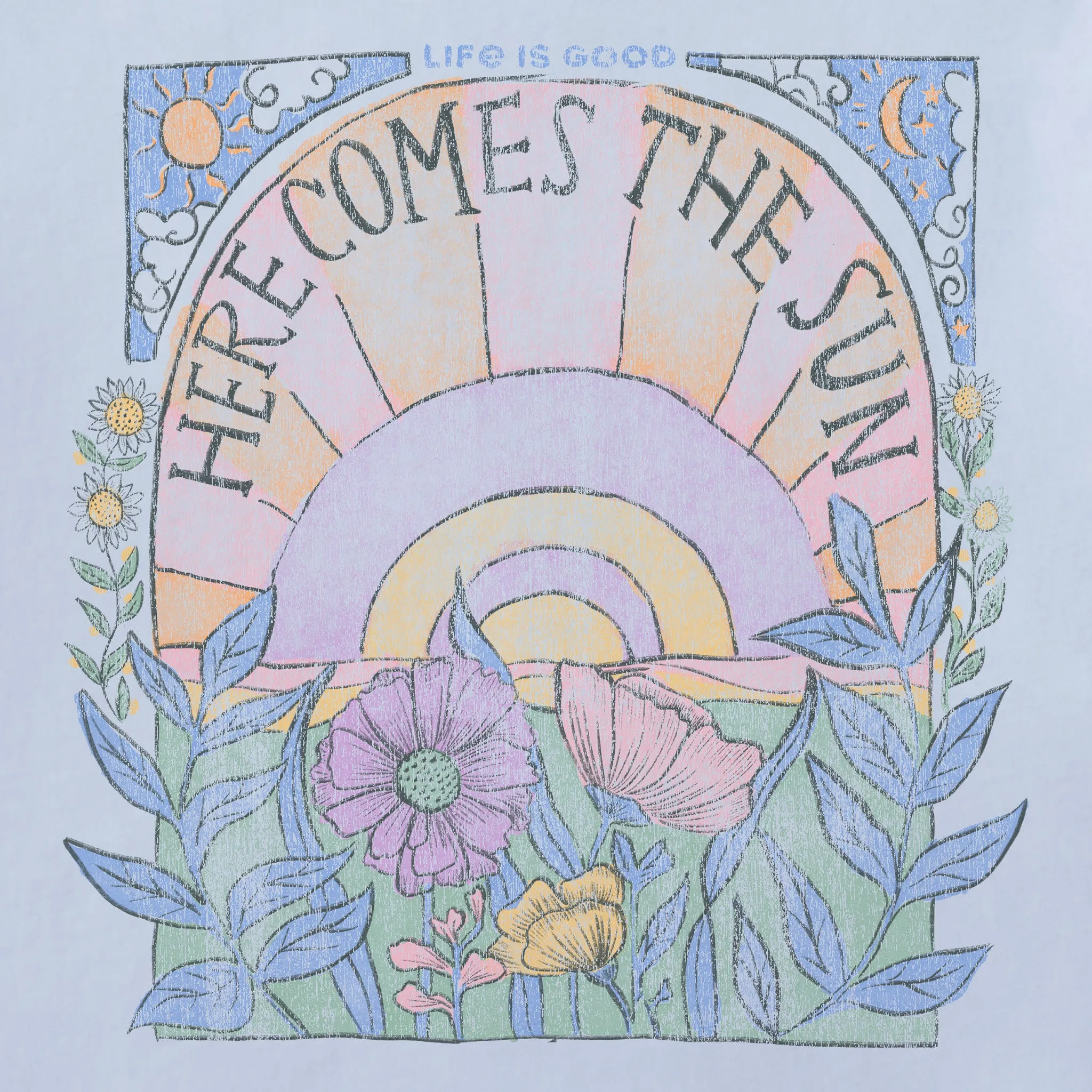 Women's Here Comes The Sun Hippie Short Sleeve Tee Life is Good