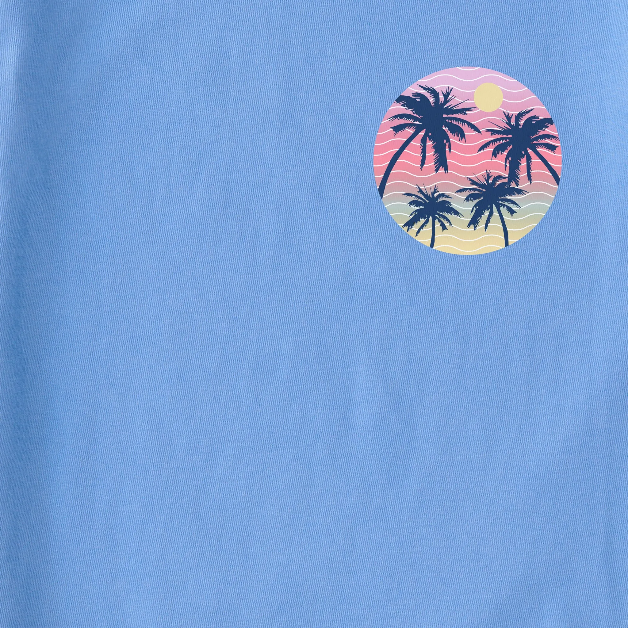 Women's Here Comes the Sun Palm Trees Short Sleeve Tee Life is Good