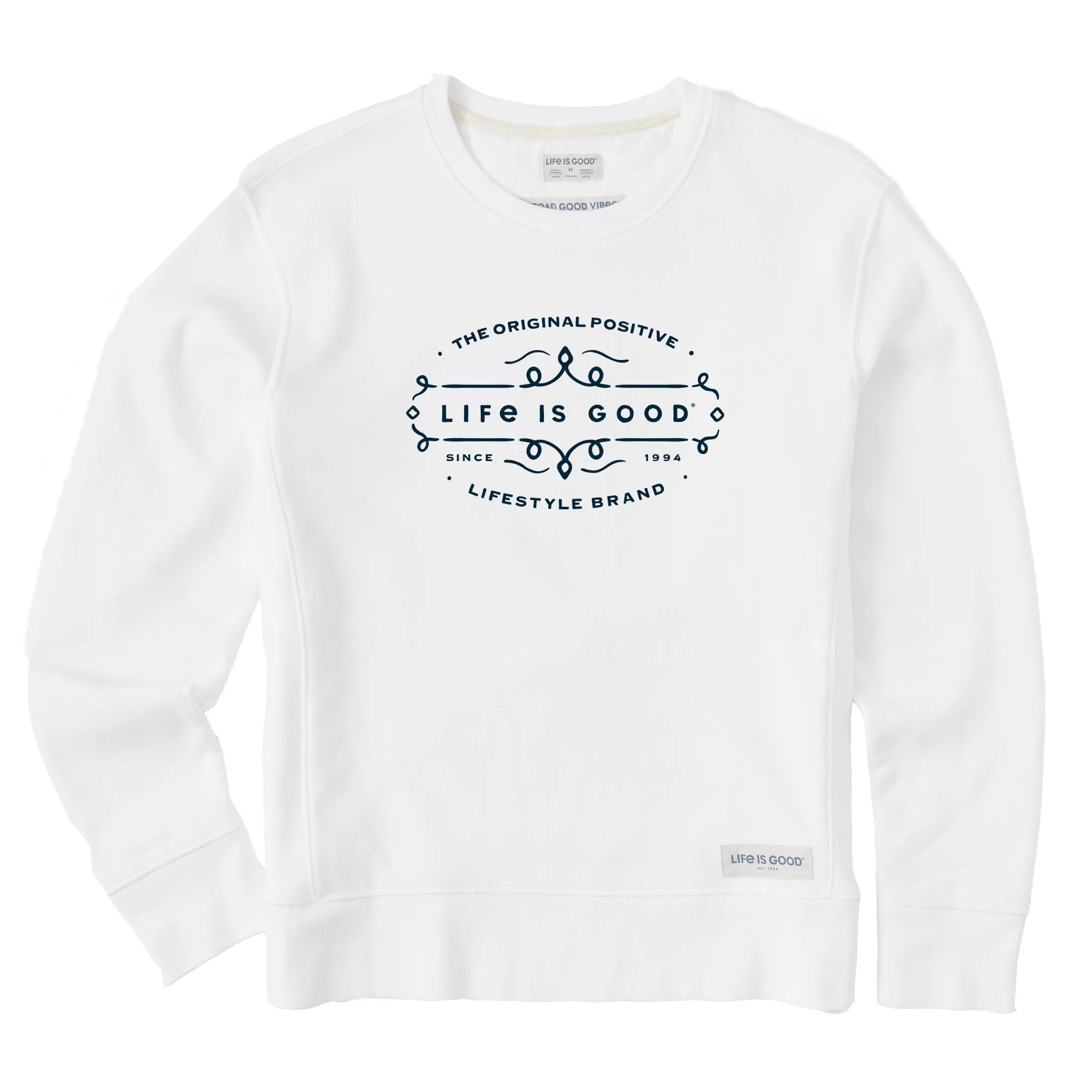 Women's LIG Orignal Positive Lifestyle Simply True Fleece Crew Life is Good