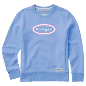 Women's LIG Vintage Oval Simply True Fleece Crew Life is Good