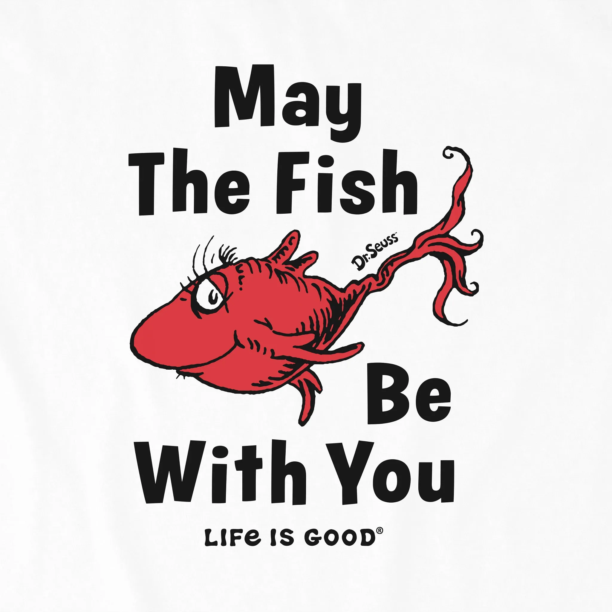 Women's May the Fish be With You One Fish Simply True Fleece Crew Life is Good