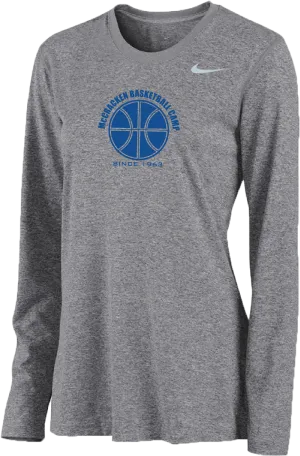 Womens McCracken Basketball Camp Long Sleeve Shooter Shirt - Carbon Heather