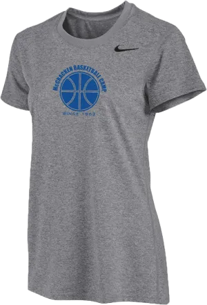 Womens McCracken Basketball Camp Short Sleeve Dri-Fit Tee - Carbon Heather