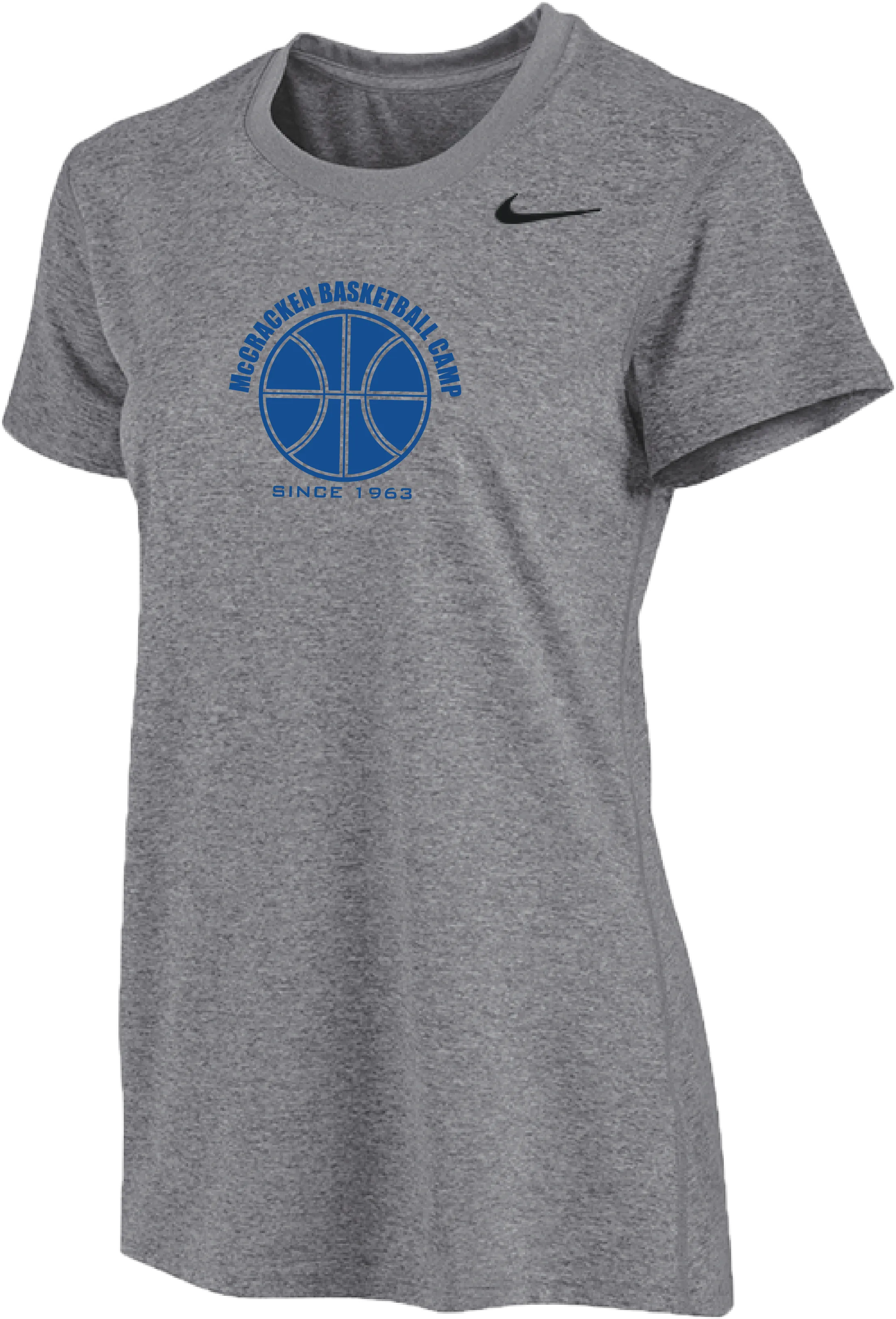 Womens McCracken Basketball Camp Short Sleeve Dri-Fit Tee - Carbon Heather