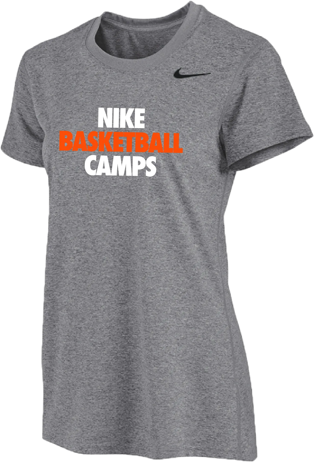 Womens Nike Basketball Camps Short Sleeve Dri-Fit Tee - Carbon Heather